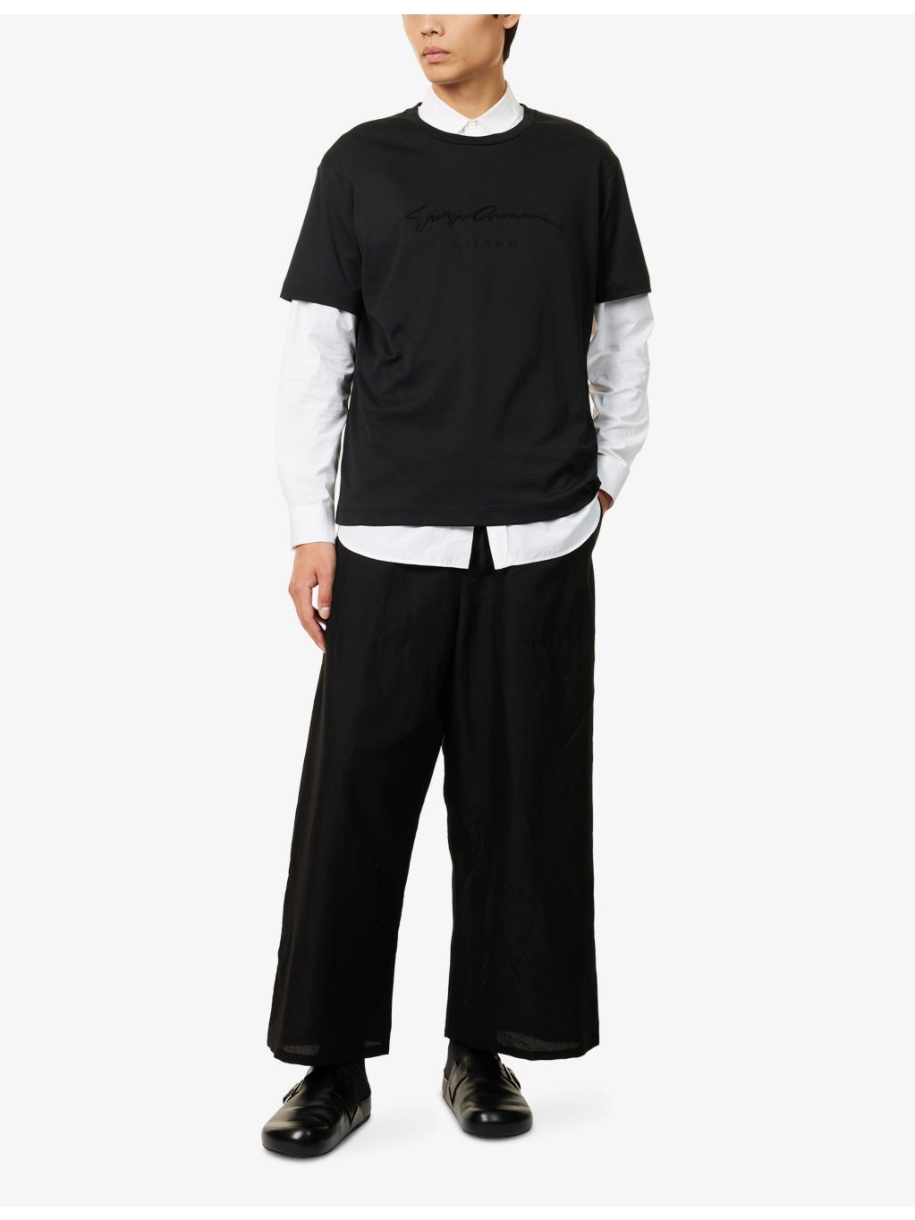 Embroidered-Logo Crewneck Cotton T-Shirt - 2