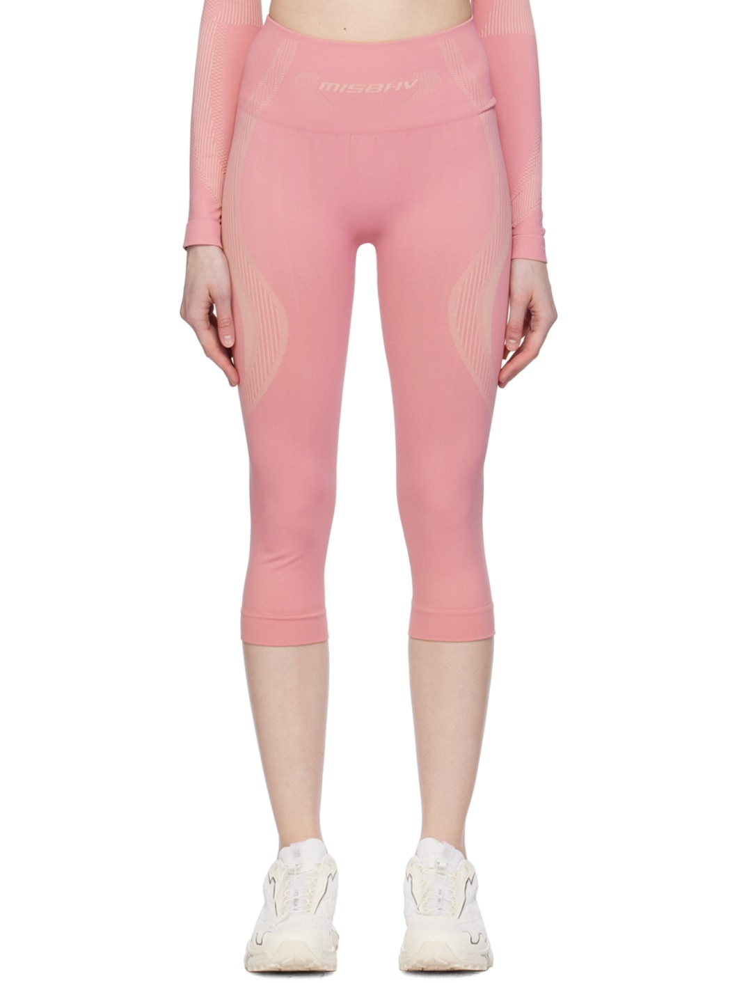 Pink Jacquard Leggings - 1