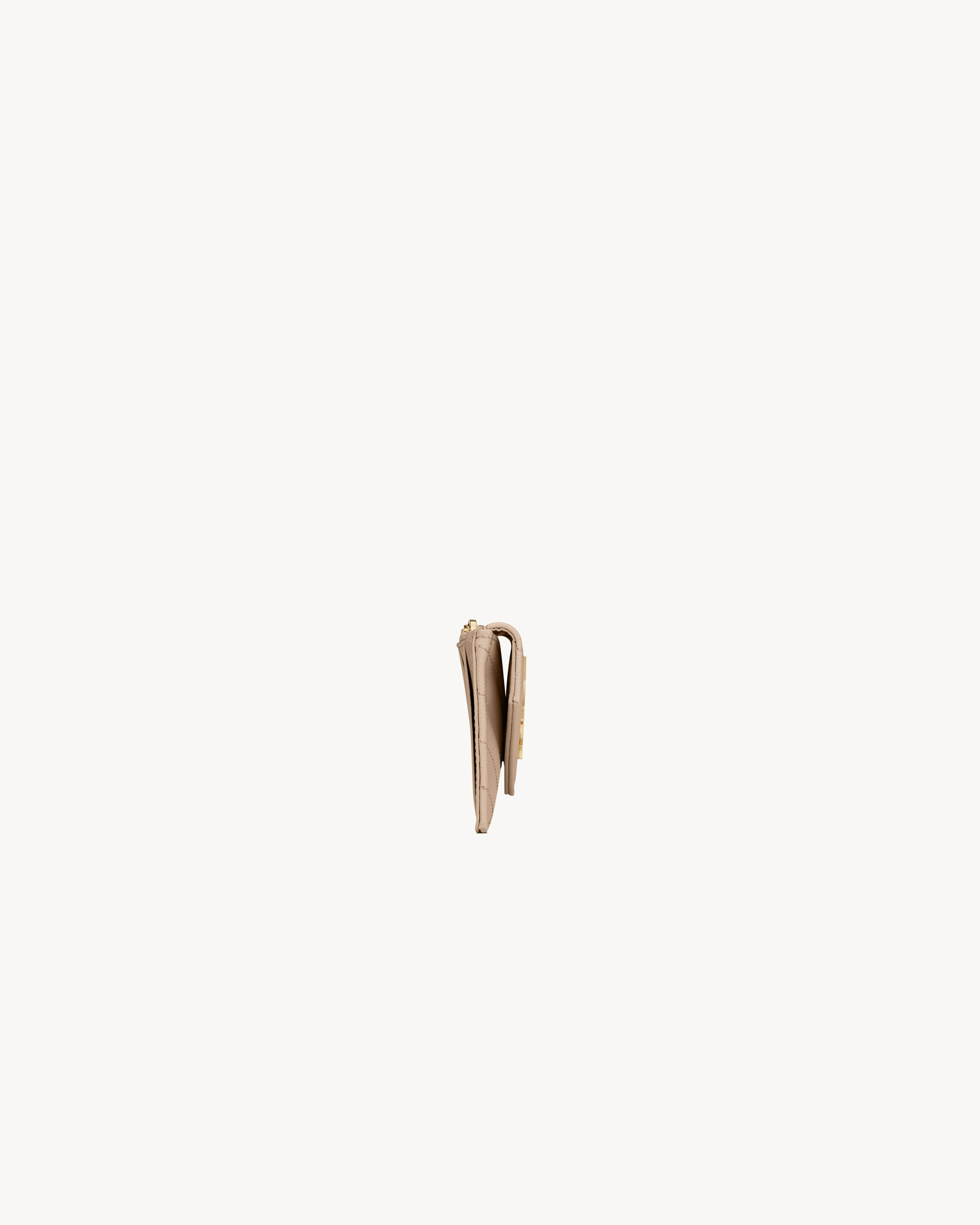 CASSANDRE MATELASSÉ FRAGMENTS FLAP CARD CASE IN GRAIN DE POUDRE LEATHER - 3