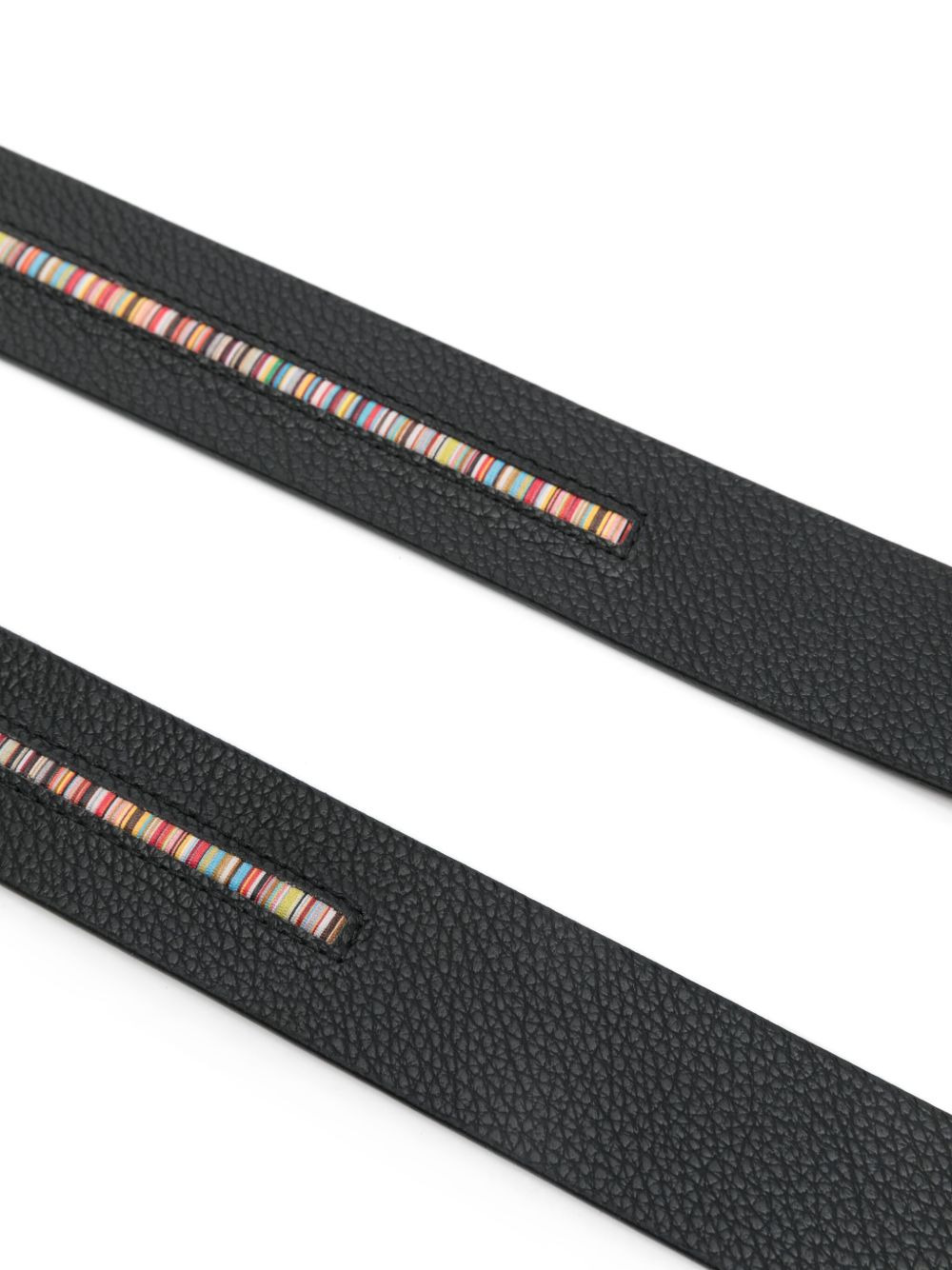 Paul Smith Men Multistripe Insert Leather Belt - 2