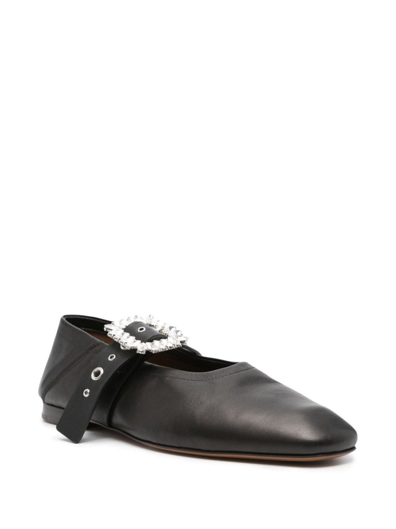 WALES BONNER gemstone-detailing ballerina shoes outlook
