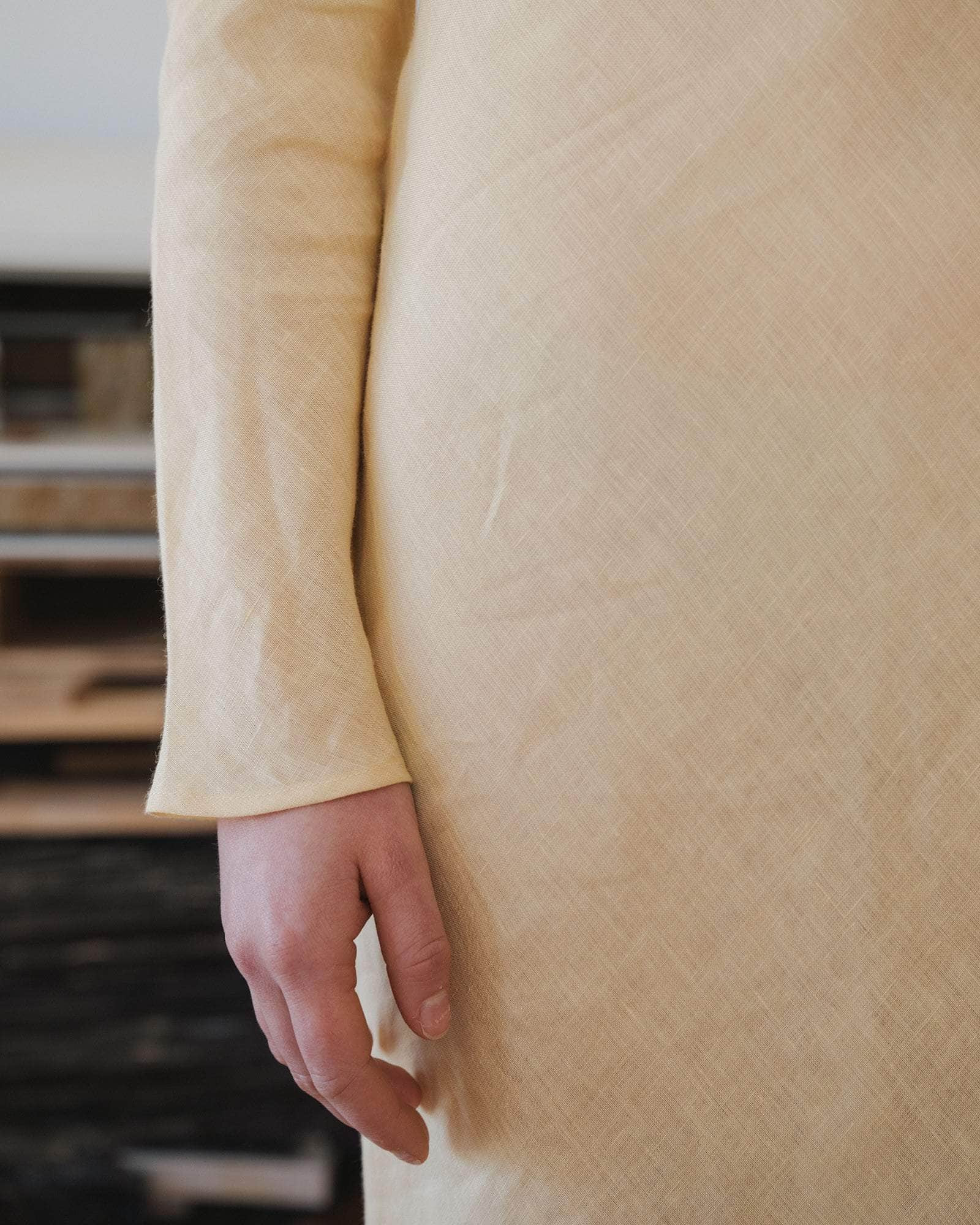 Dydine Long Sleeve Dress - Fine Linen - 5