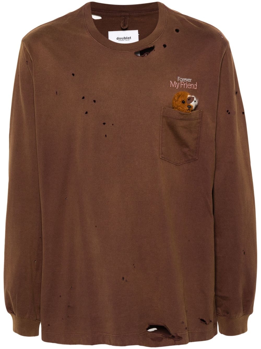 bear-appliquÃ© cotton sweatshirt - 1