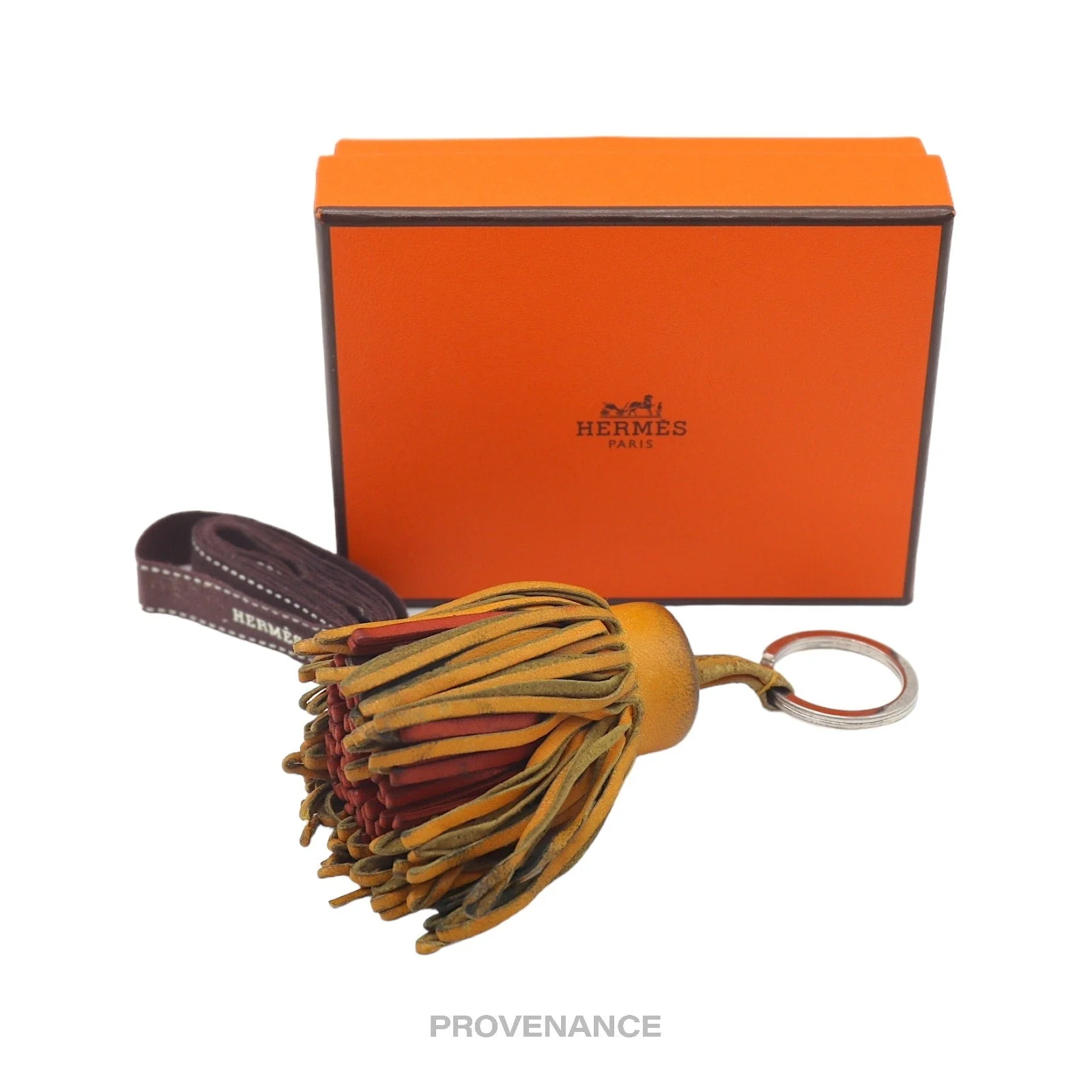 Hermes Milo Carmen Keychain - Orange/Red Leather - 1