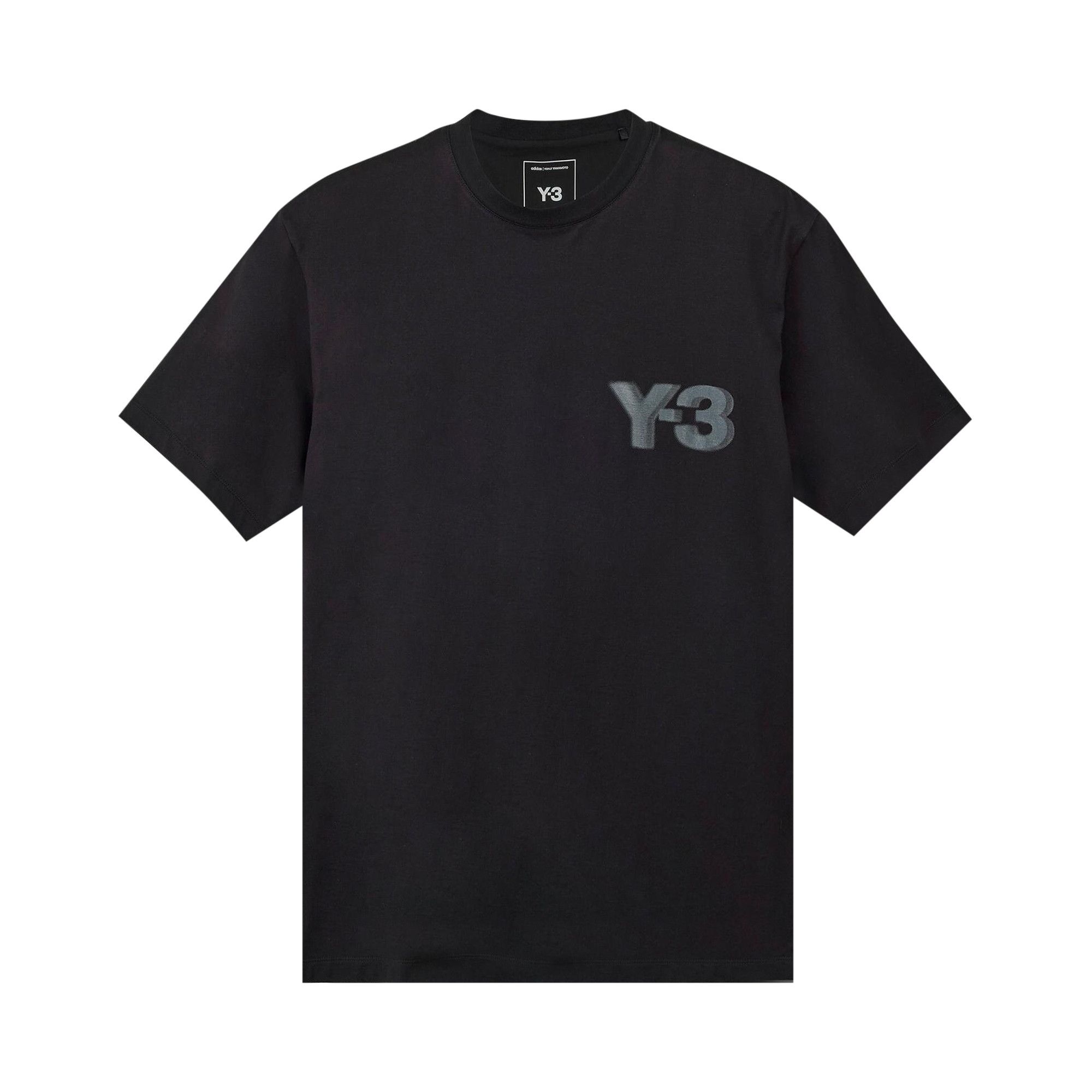 Y-3 Logo Short-Sleeve Tee 'Black' - 1