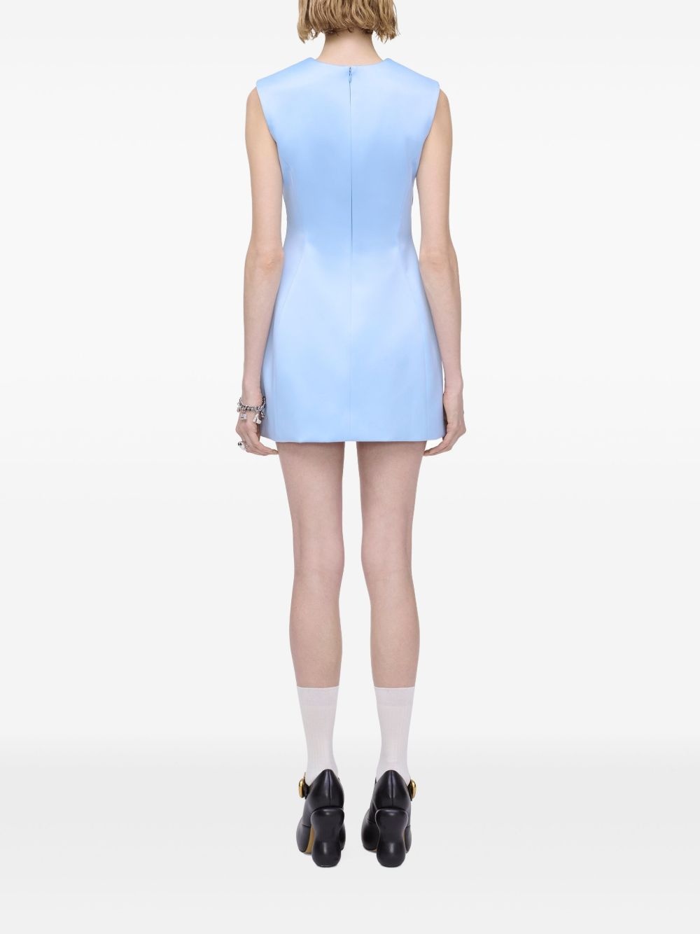 satin-finish mini dress - 4