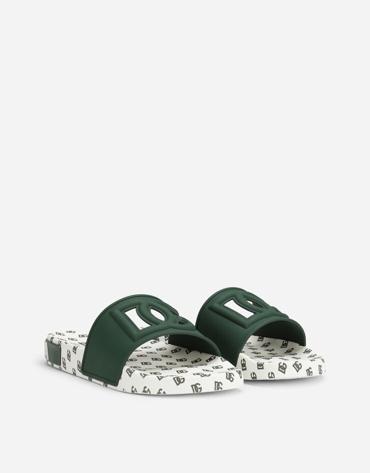 Rubber beachwear sliders with DG logo - 2