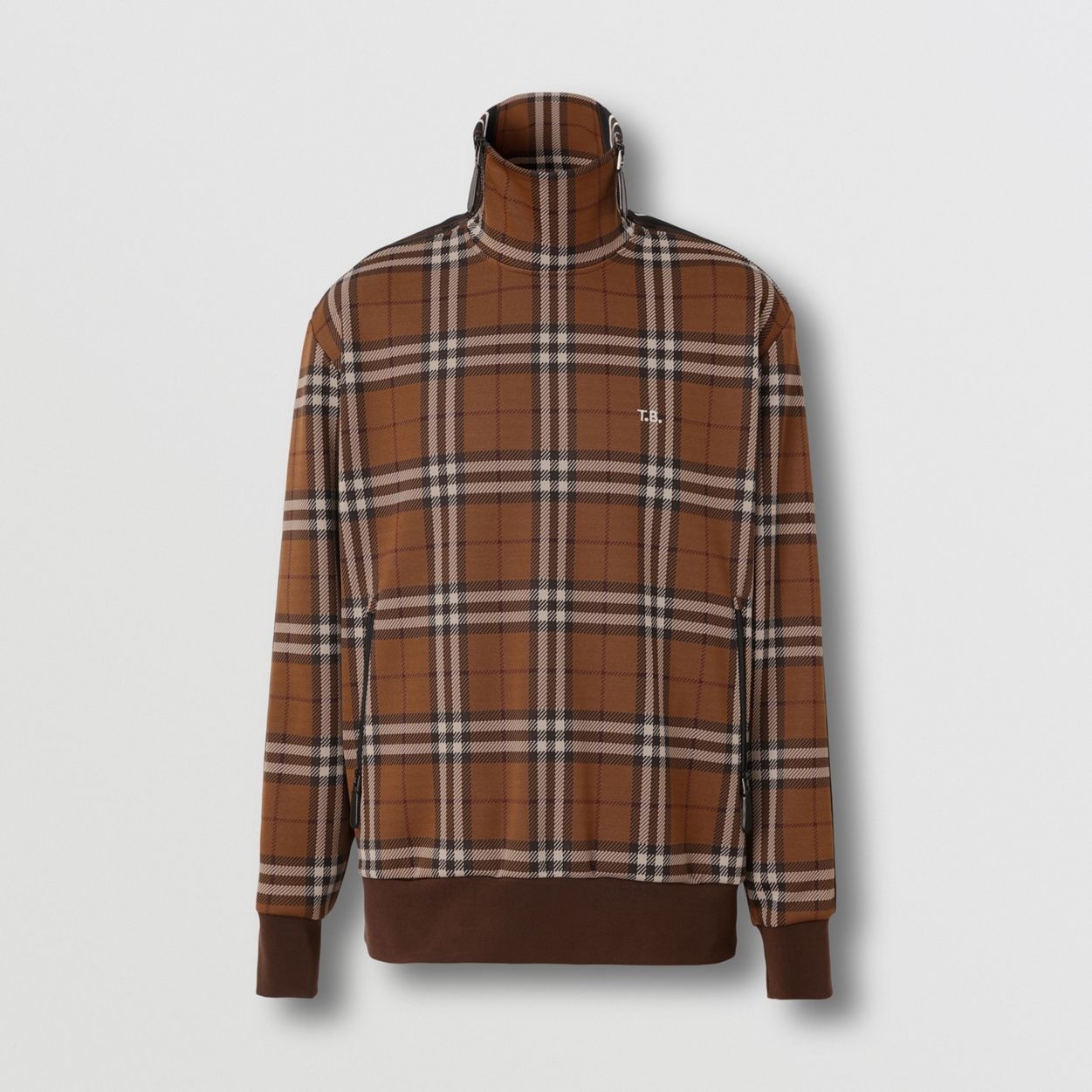 Check Funnel Neck Sweater - 1