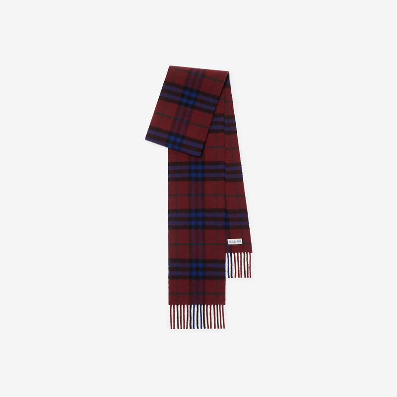 Narrow Check Cashmere Scarf 1