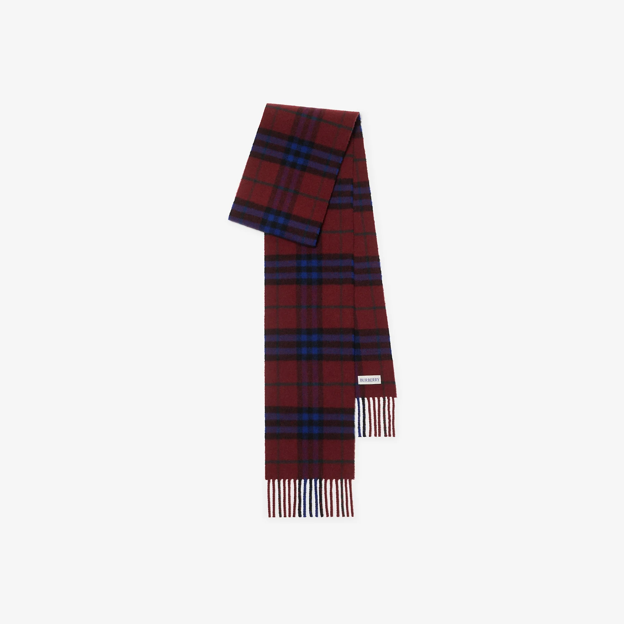 Narrow Check Cashmere Scarf - 1