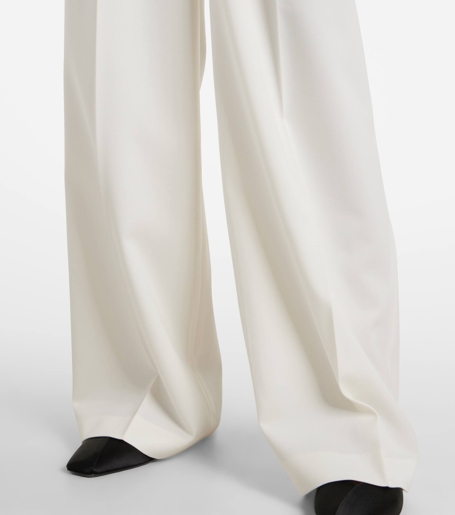 Wool-blend wide-leg pants - 5