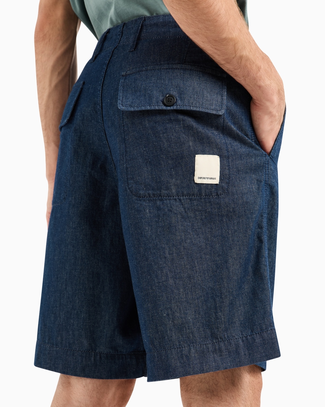 ASV CHAMBRAY DENIM BERMUDA SHORTS FROM THE PEACE CAPSULE COLLECTION - 5