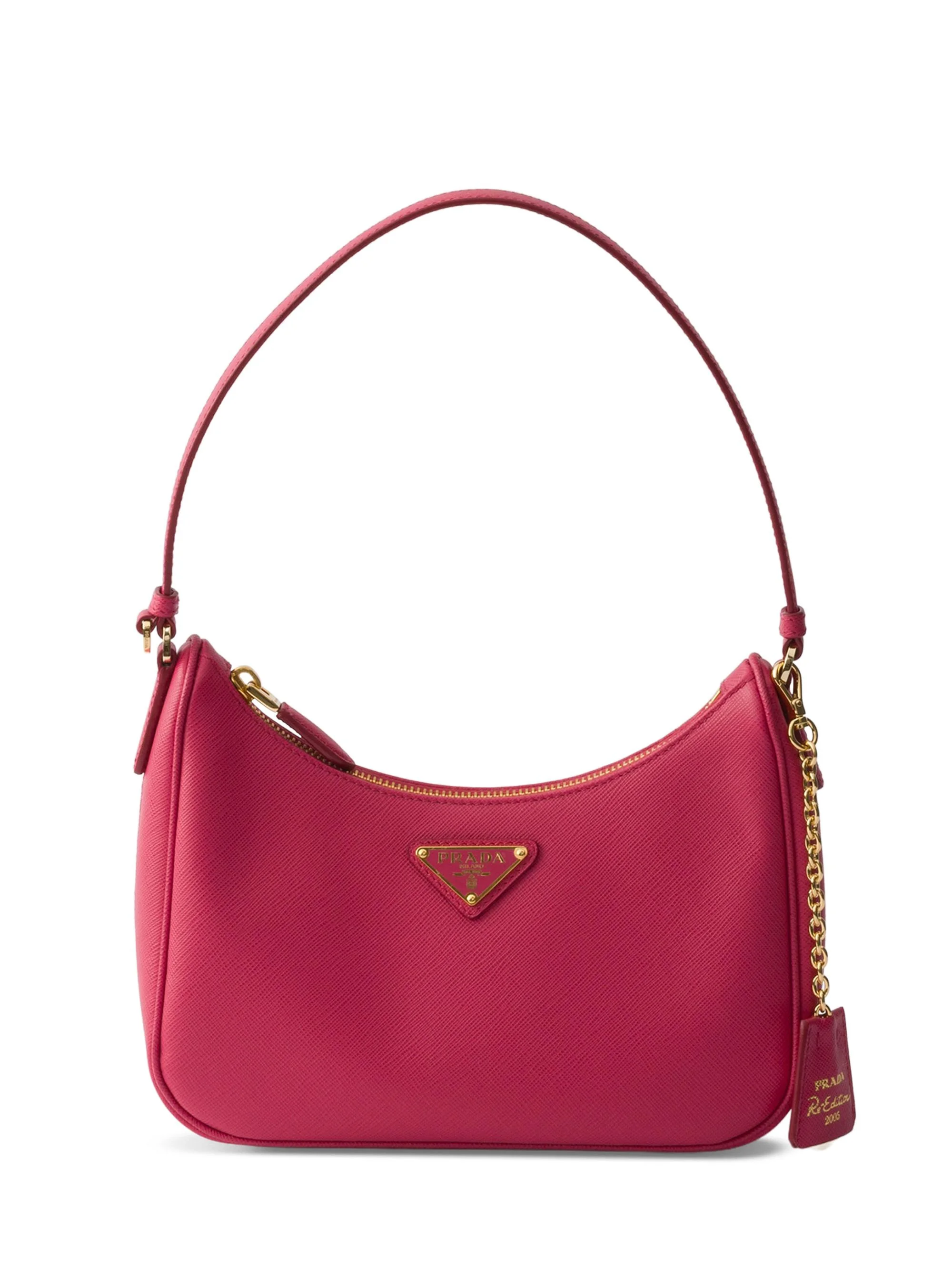 Women's Re-Edition 2005 Saffiano Leather Shoulder Bag - Pink - 1
