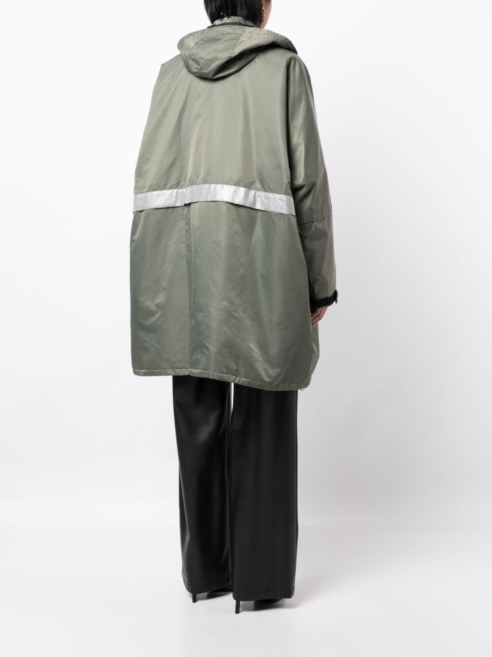 multi-pocket hooded parka coat - 4
