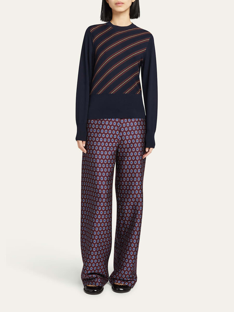 Dries Van Noten Tinku Striped Merino Wool Sweater outlook