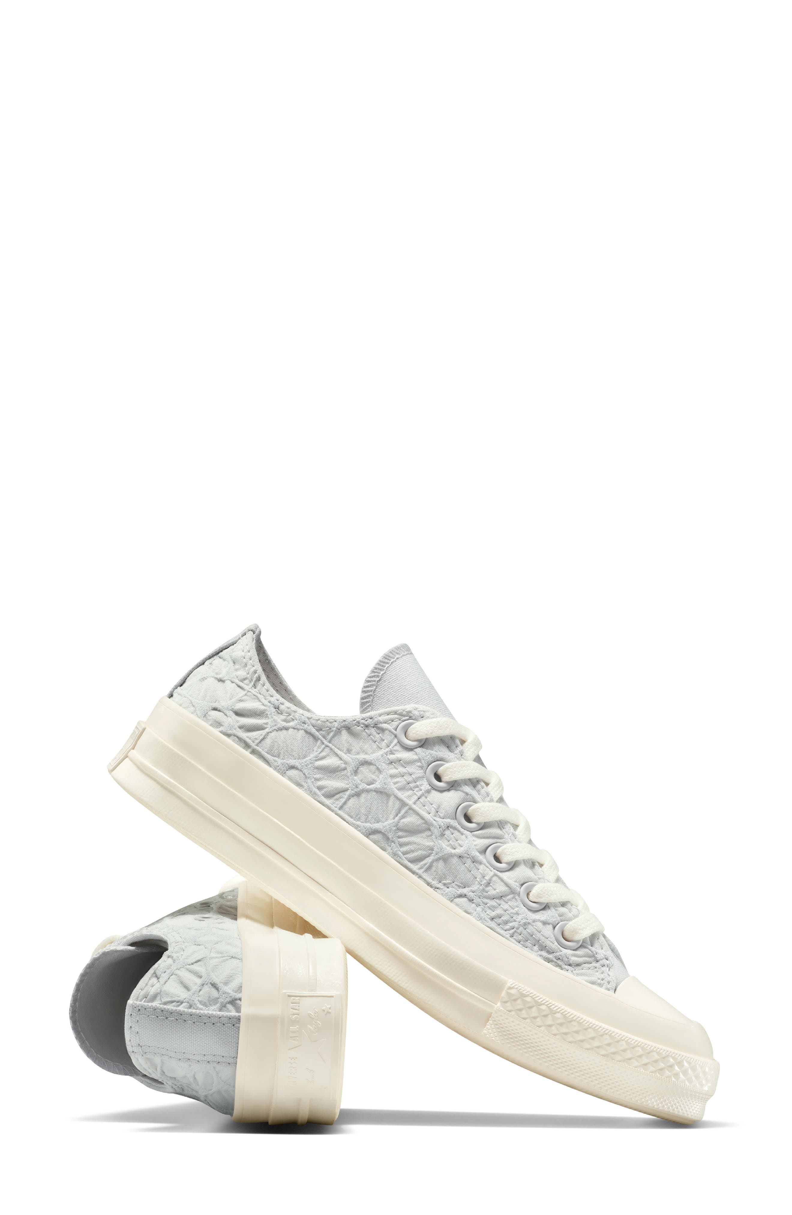 Converse Gender Inclusive Chuck 70 Textured Low Top Sneaker in Barely Grey/egret/grey at Nordstrom - 9