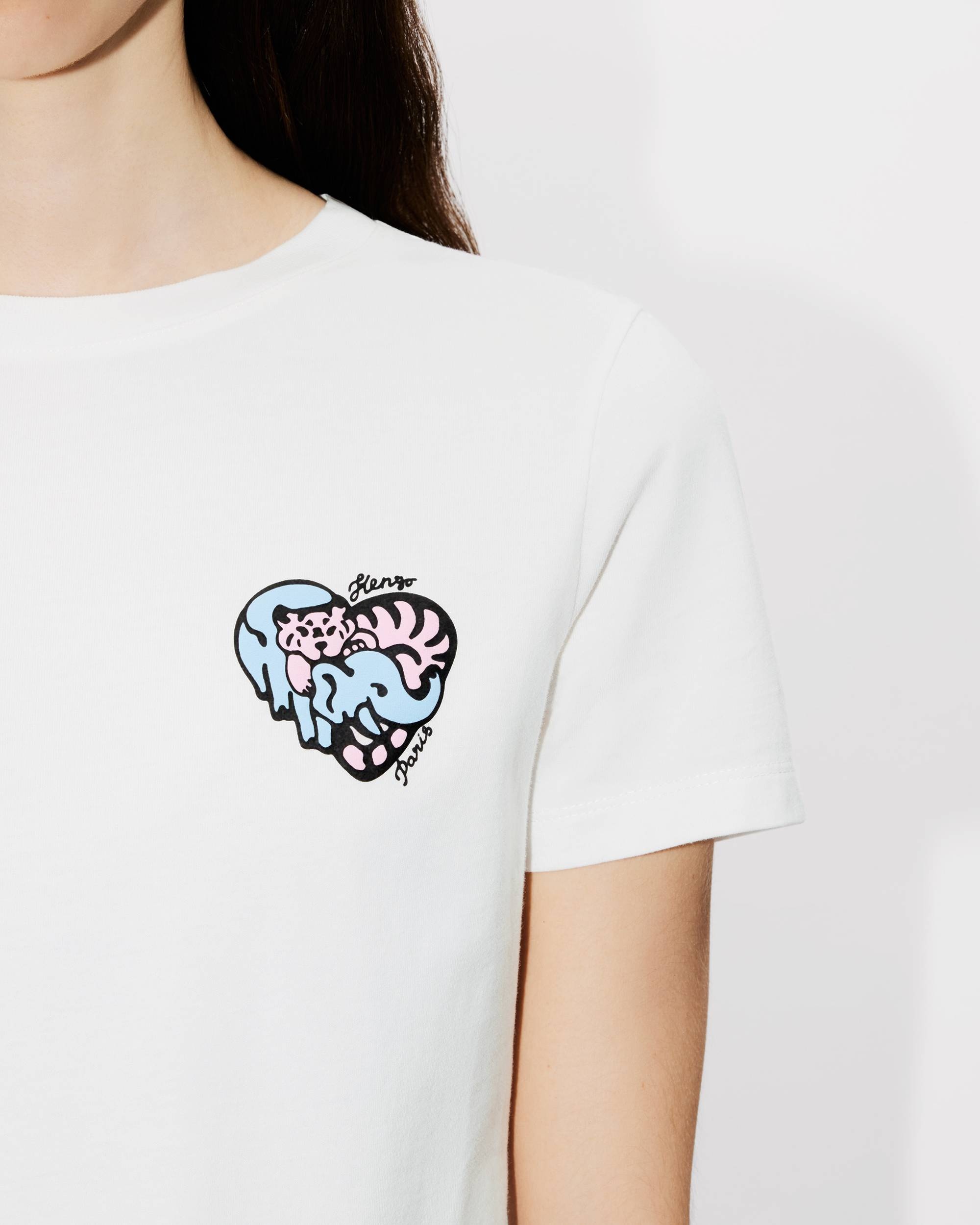 'KENZO Jungle Heart' embroidered classic T-shirt - 6