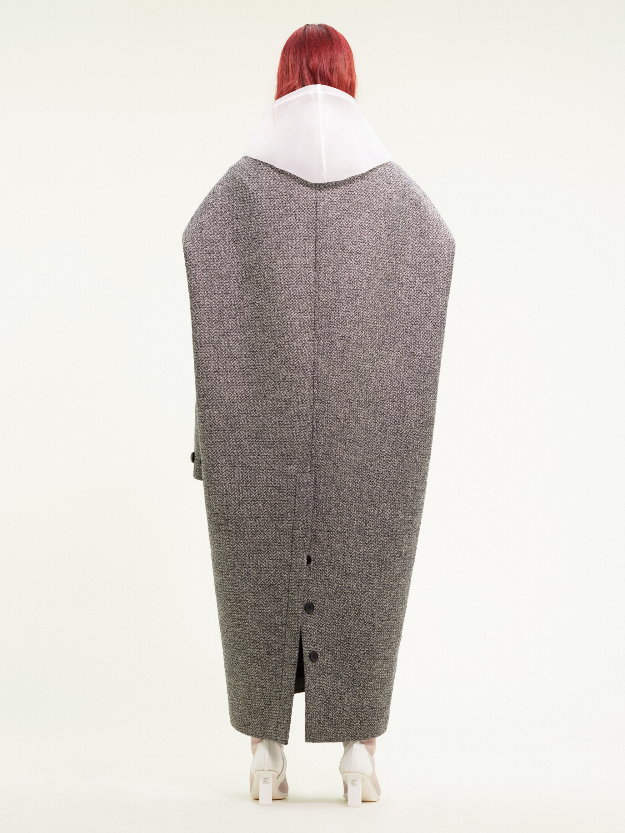OVERSIZED COAT COCOON CAVIAR WOOL - 5