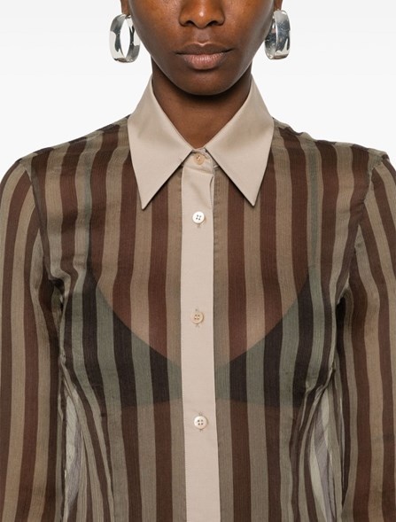 Striped voile shirt - 4