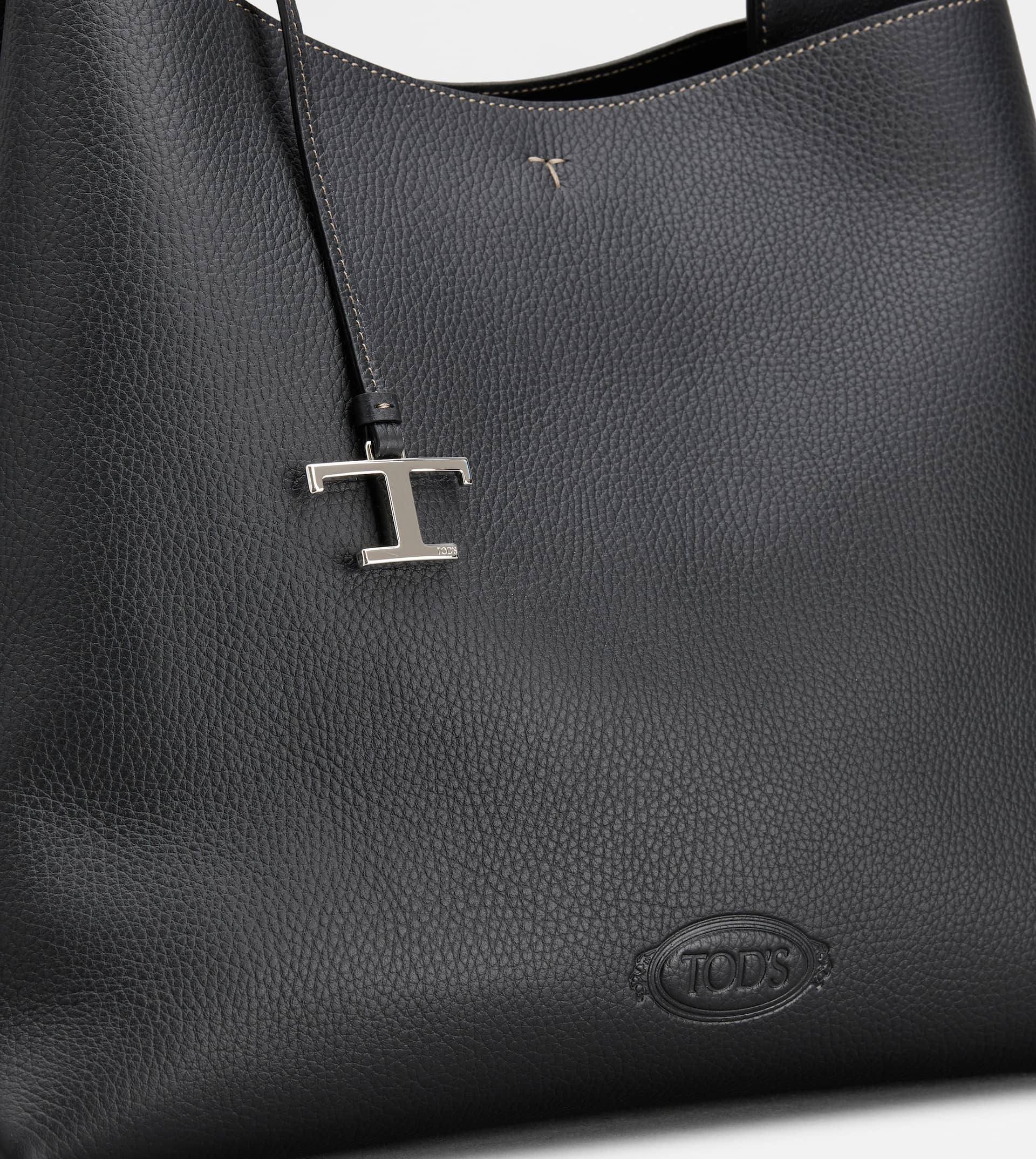 TOD'S BAG IN LEATHER MEDIUM - BLACK - 4