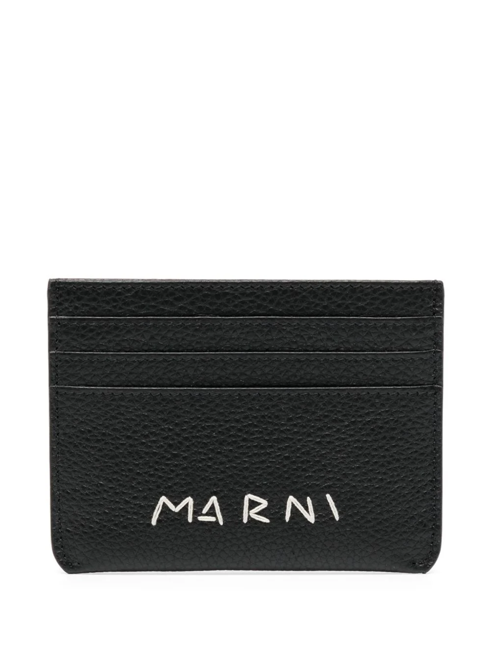 logo-embroidered cardholder - 1