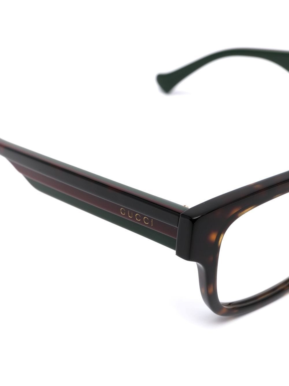 tortoiseshell logo-engraved glasses - 3