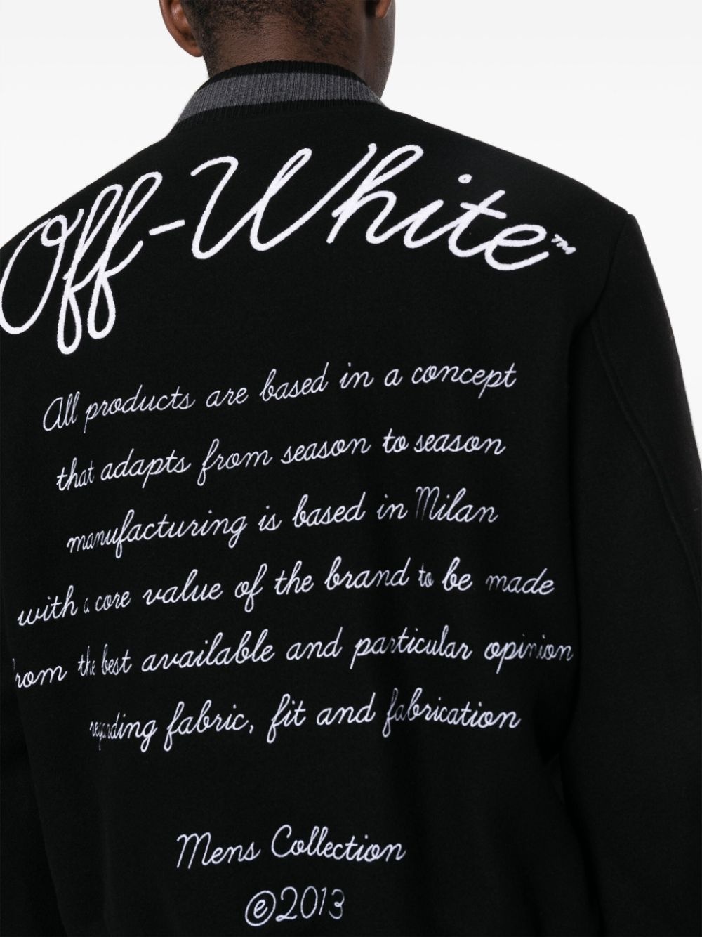 logo-appliquÃ© varsity bomber jacket - 5