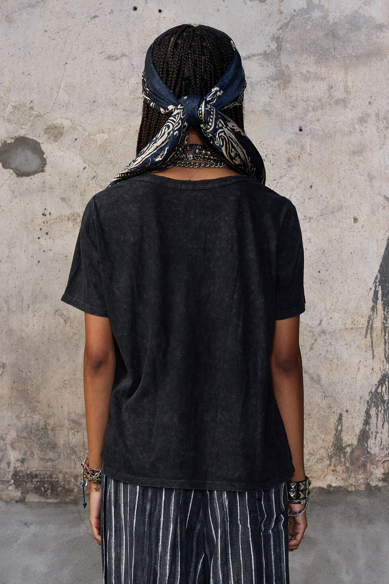 LOW NECK HENLEY TEE 4