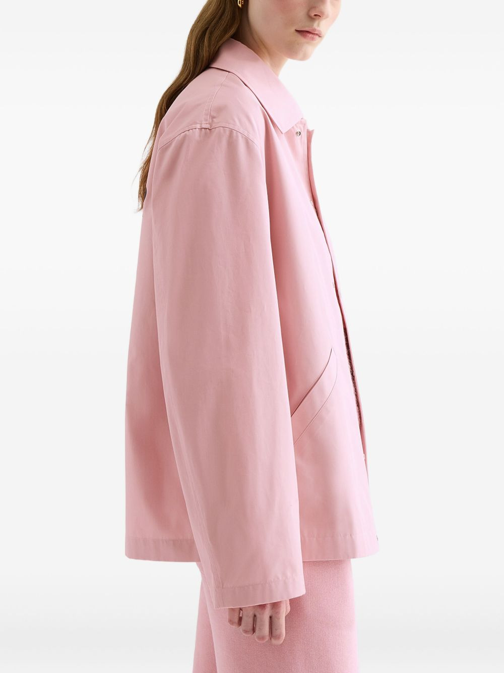 logo -print cotton jacket - 2