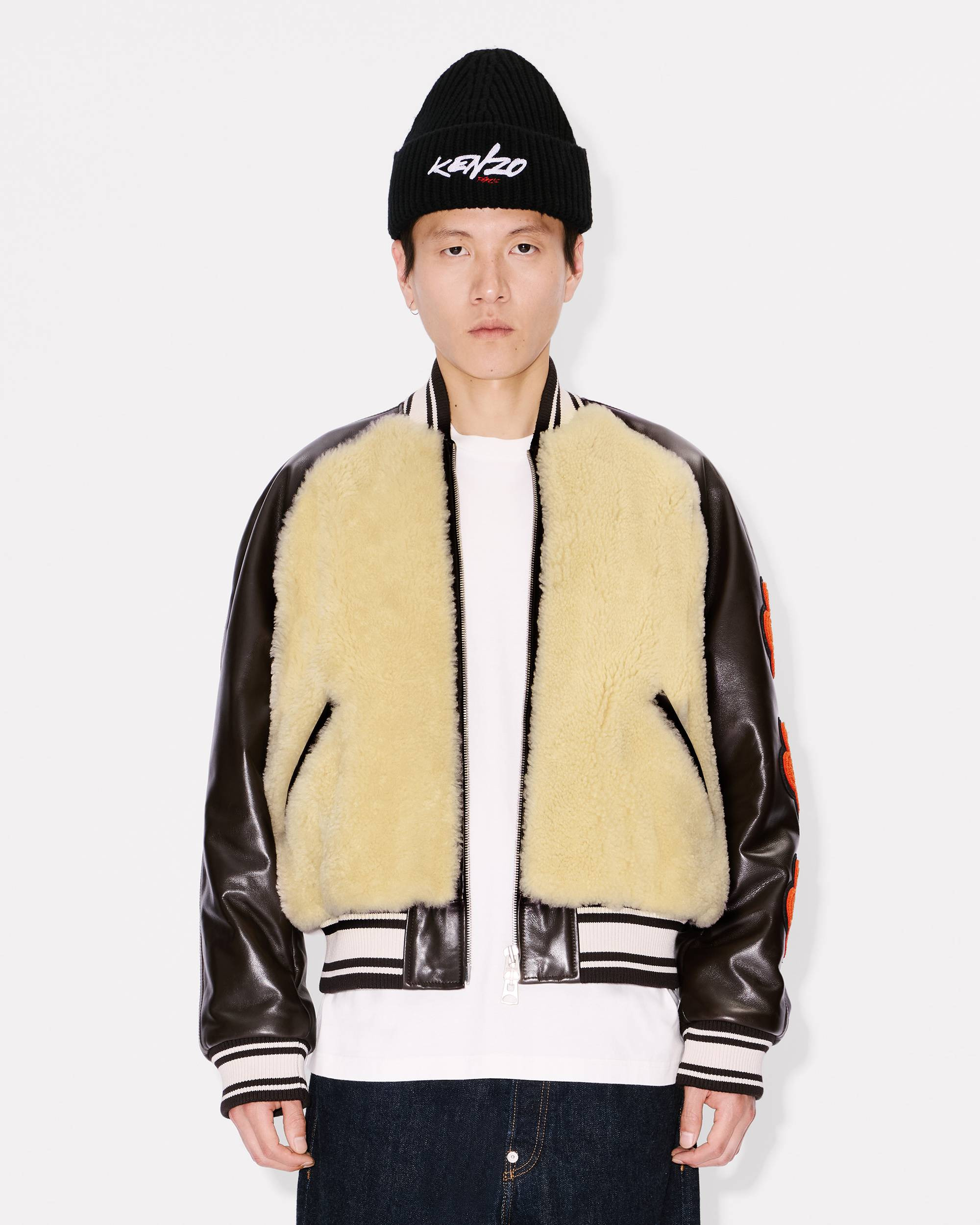 'Kenzo x Futura 2000' genderless shearling varsity - 11