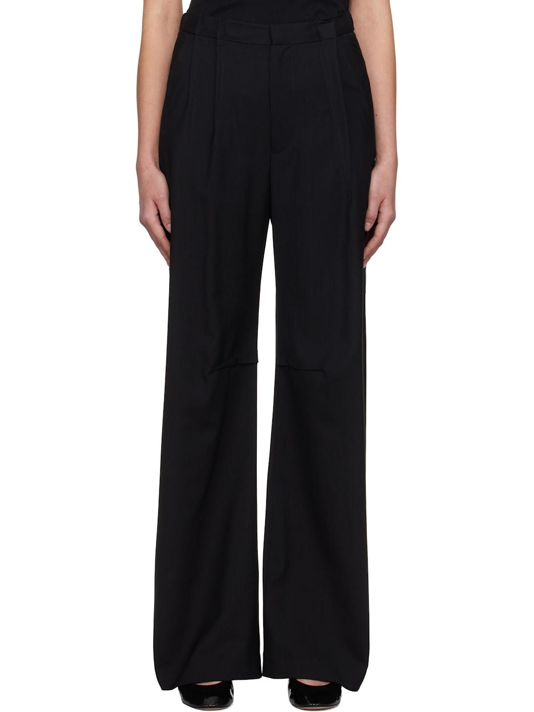 Black Tailoring Wool Trousers - 1