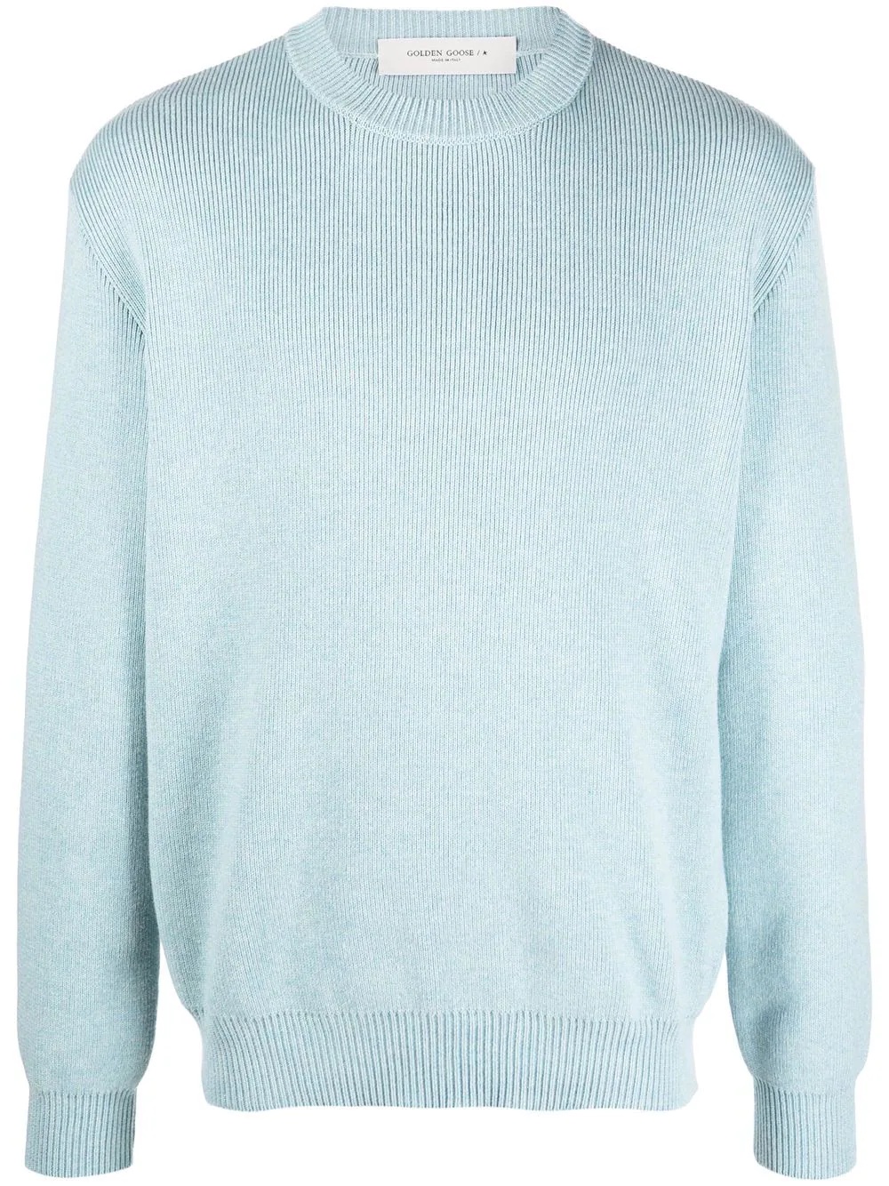 crew-neck ribbed-knit jumper - 1