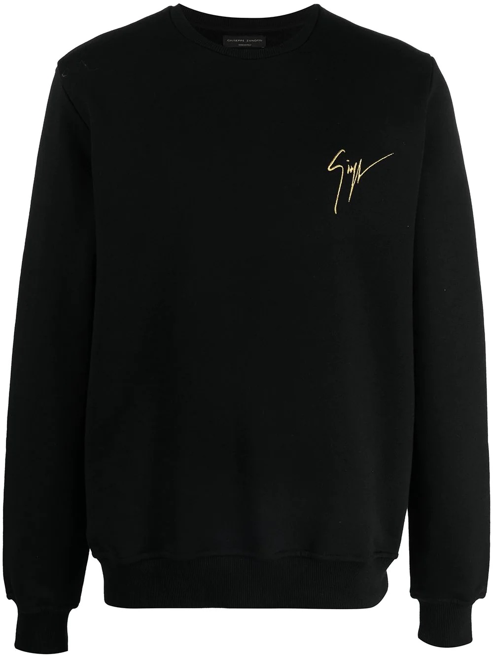 logo-print round neck sweatshirt - 1