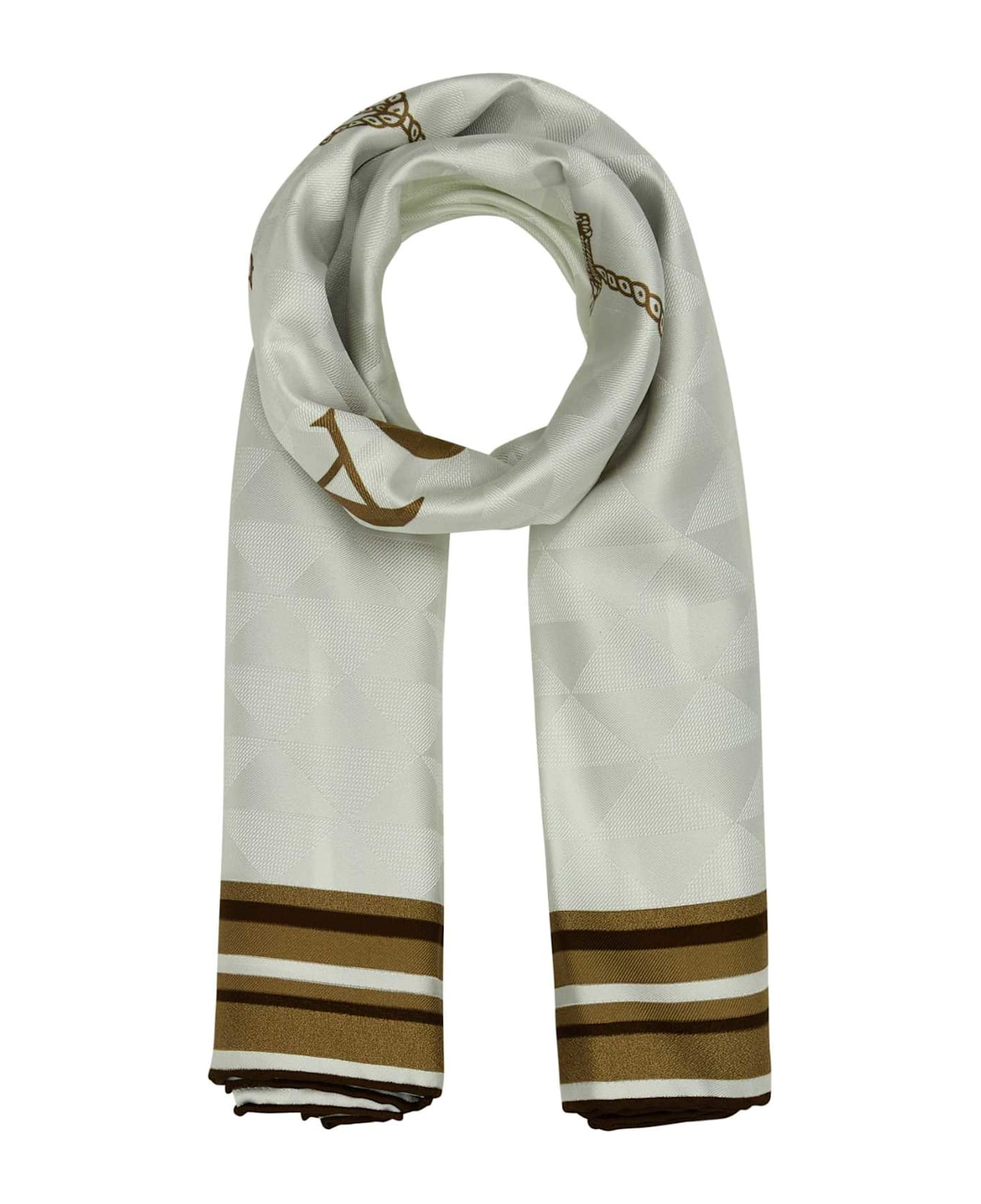 Embroidered Silk Foulard - 1