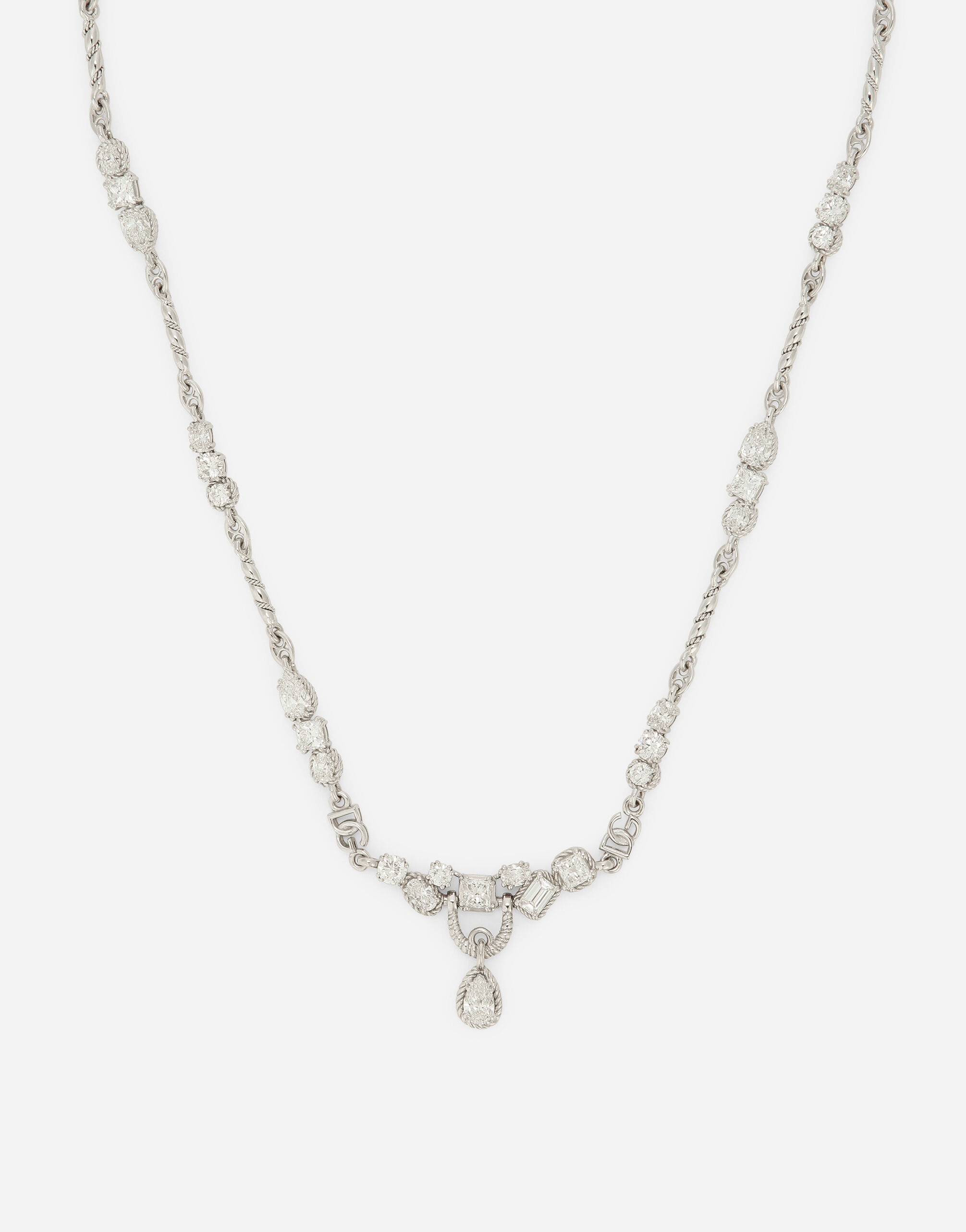 Easy Diamond necklace in white gold 18Kt and diamonds - 3