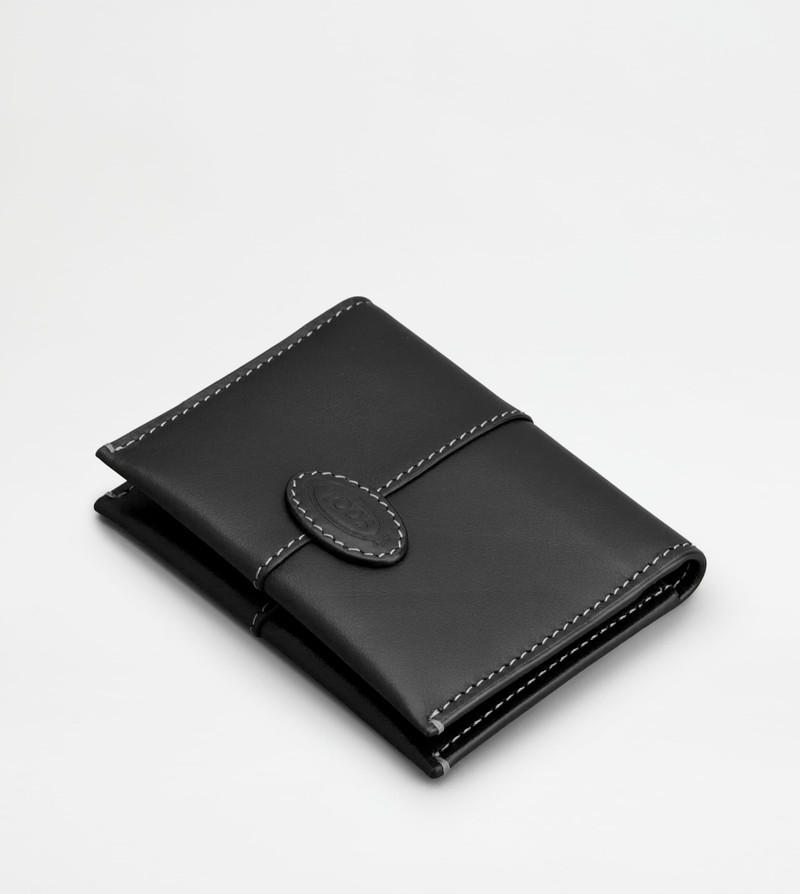 CARD HOLDER IN LEATHER - BLACK 3