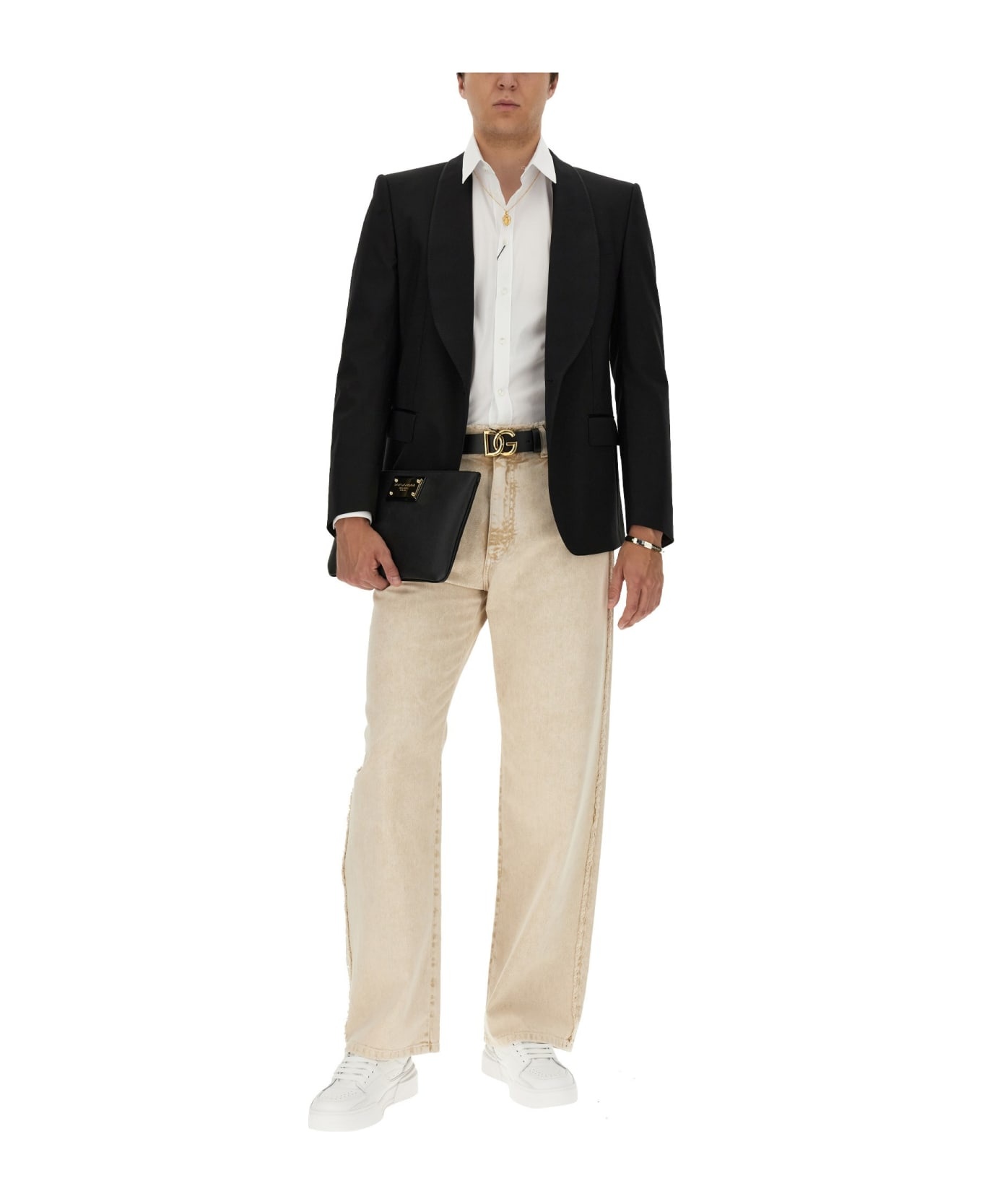 Wide-leg Jeans With Logo Plaque - 3