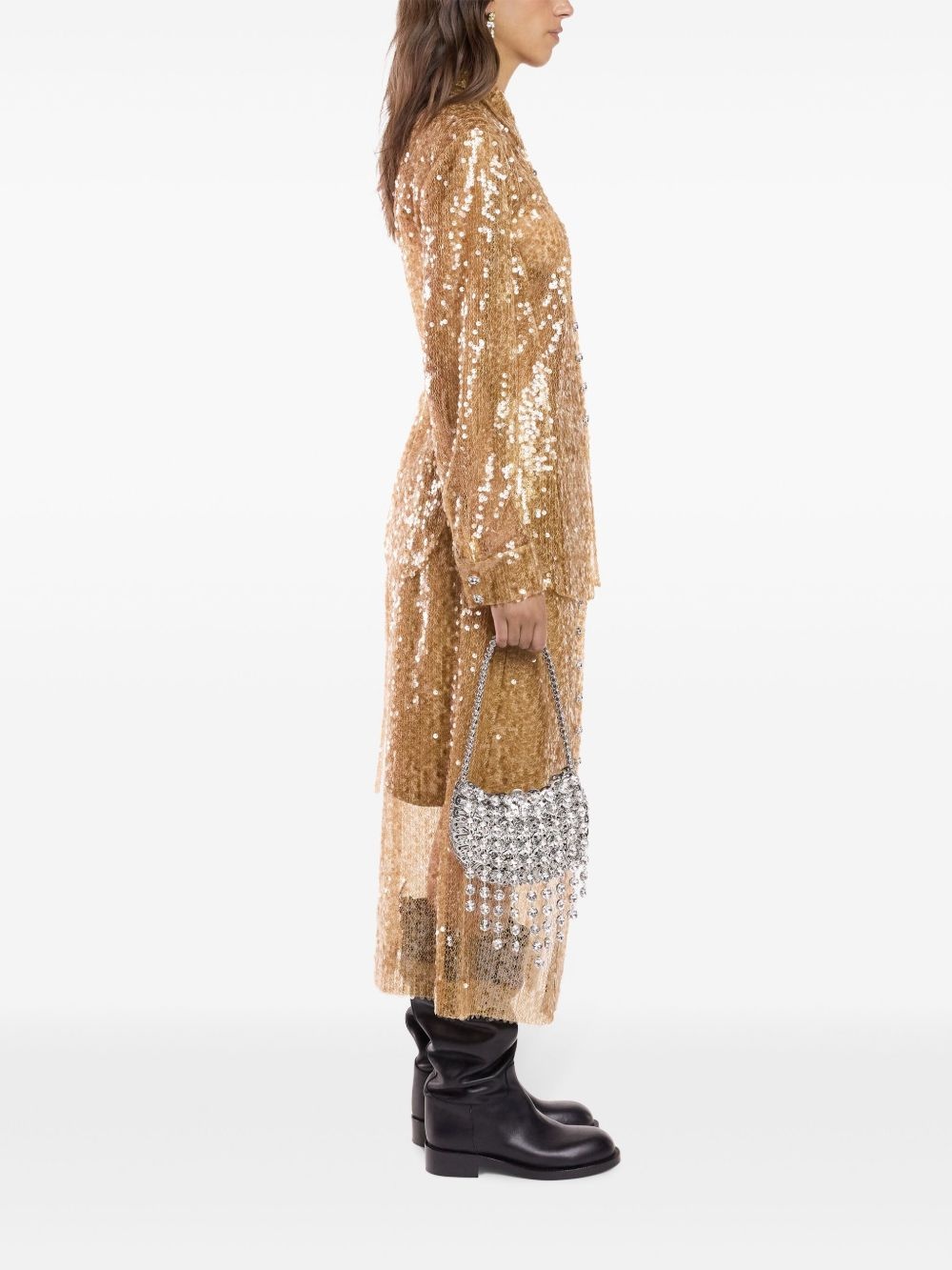 sequin-embroidered skirt - 3