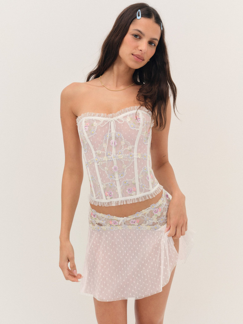 For Love & Lemons Spring Blossom Mini Skirt outlook