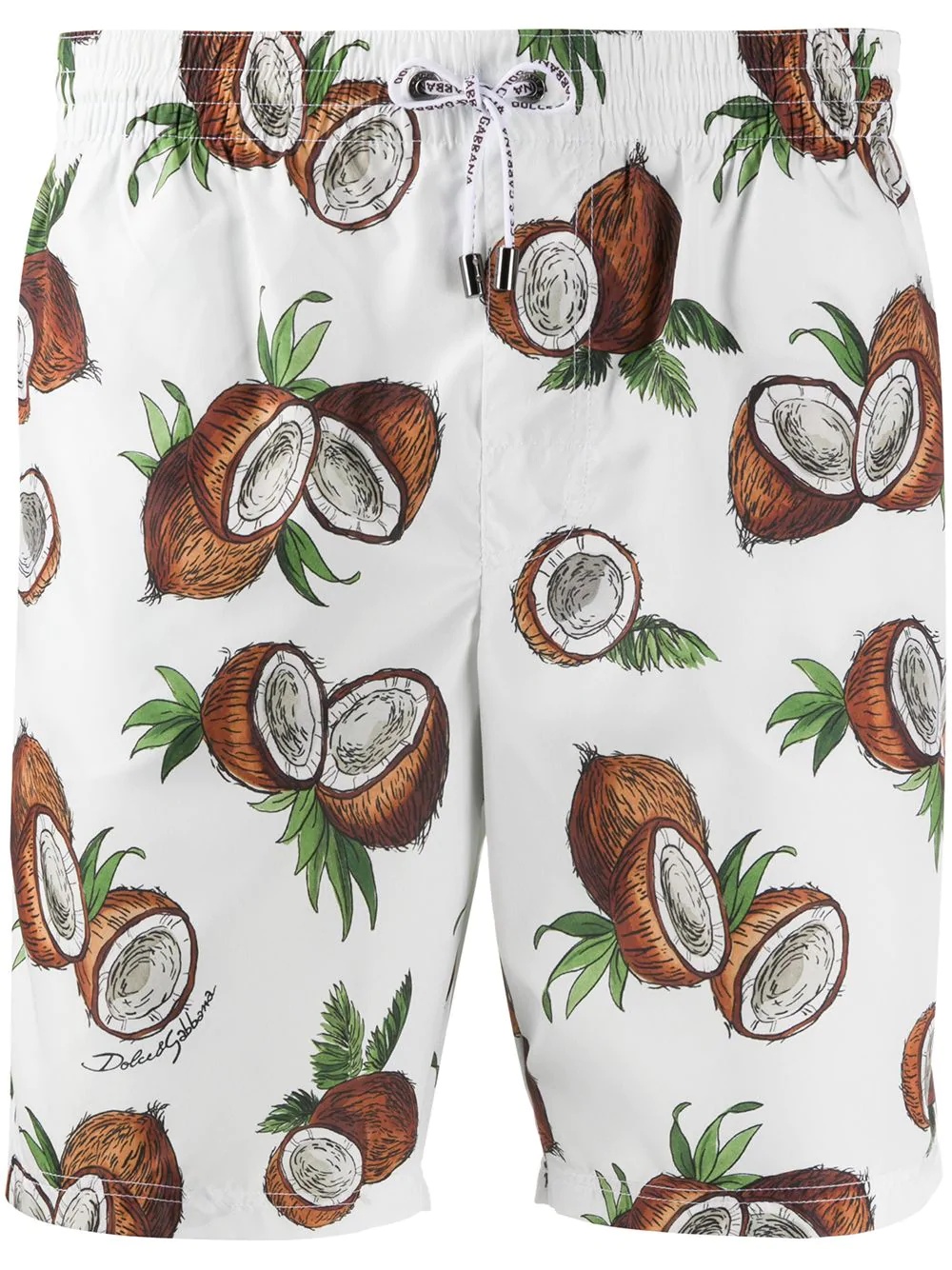 coconut print swim shorts - 1