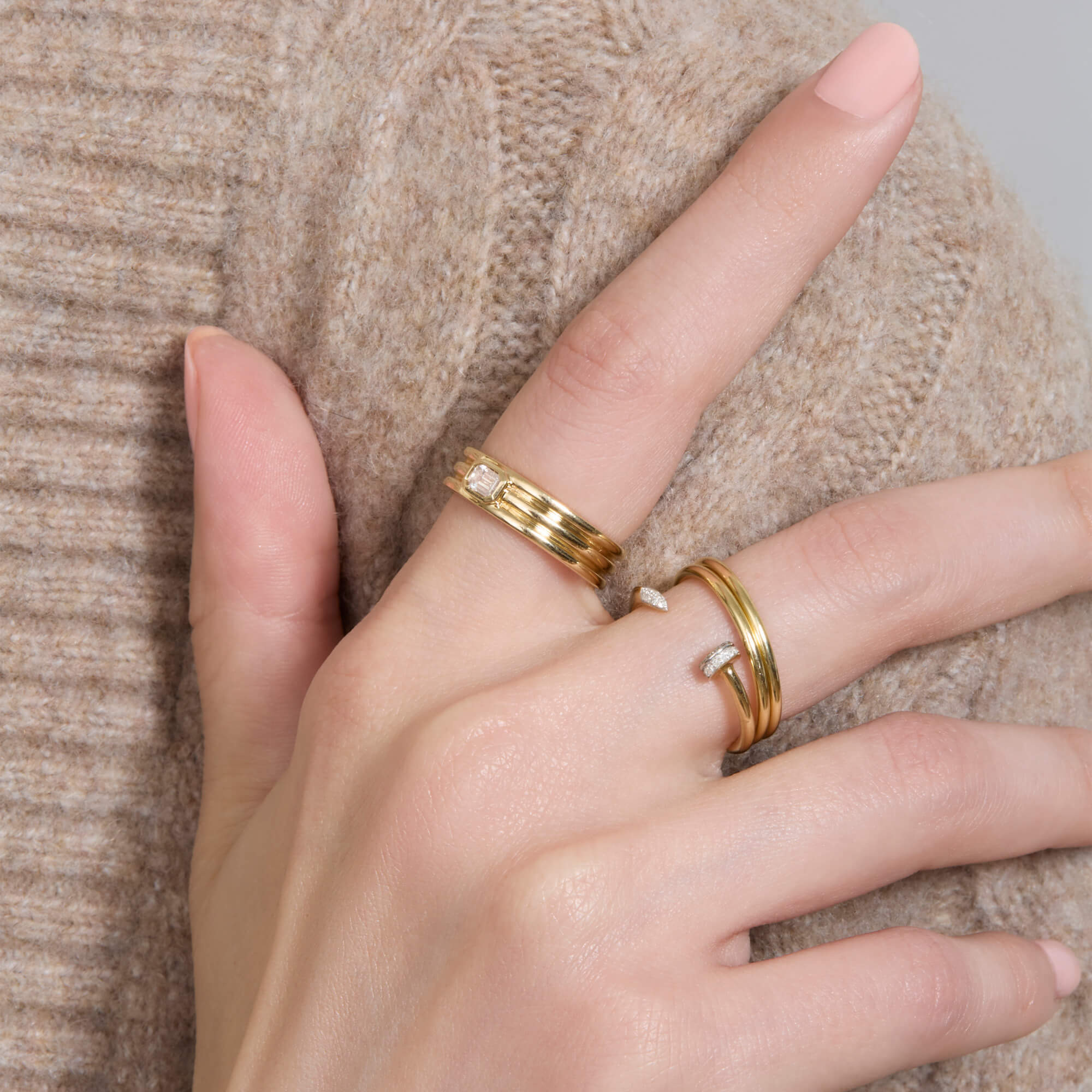 Trio Ridge Diamond Ring - 5