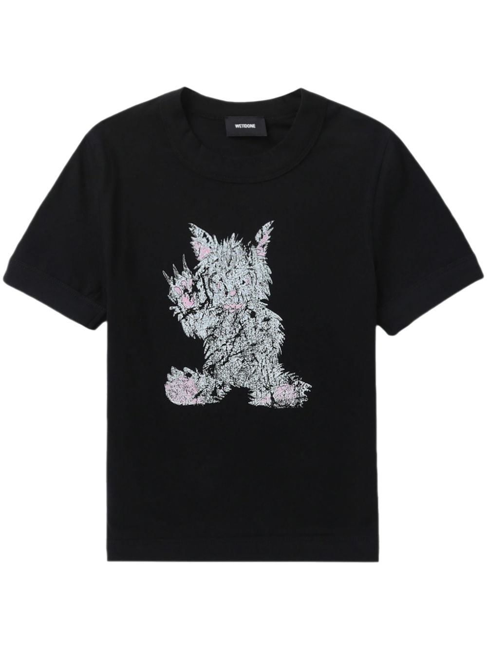 Monster graphic-print cotton T-shirt - 1