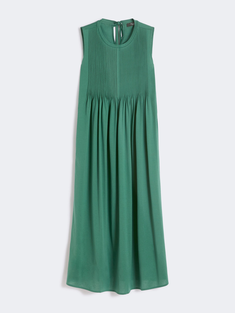 RICORDO Cotton jersey fluid dress - GREEN 1