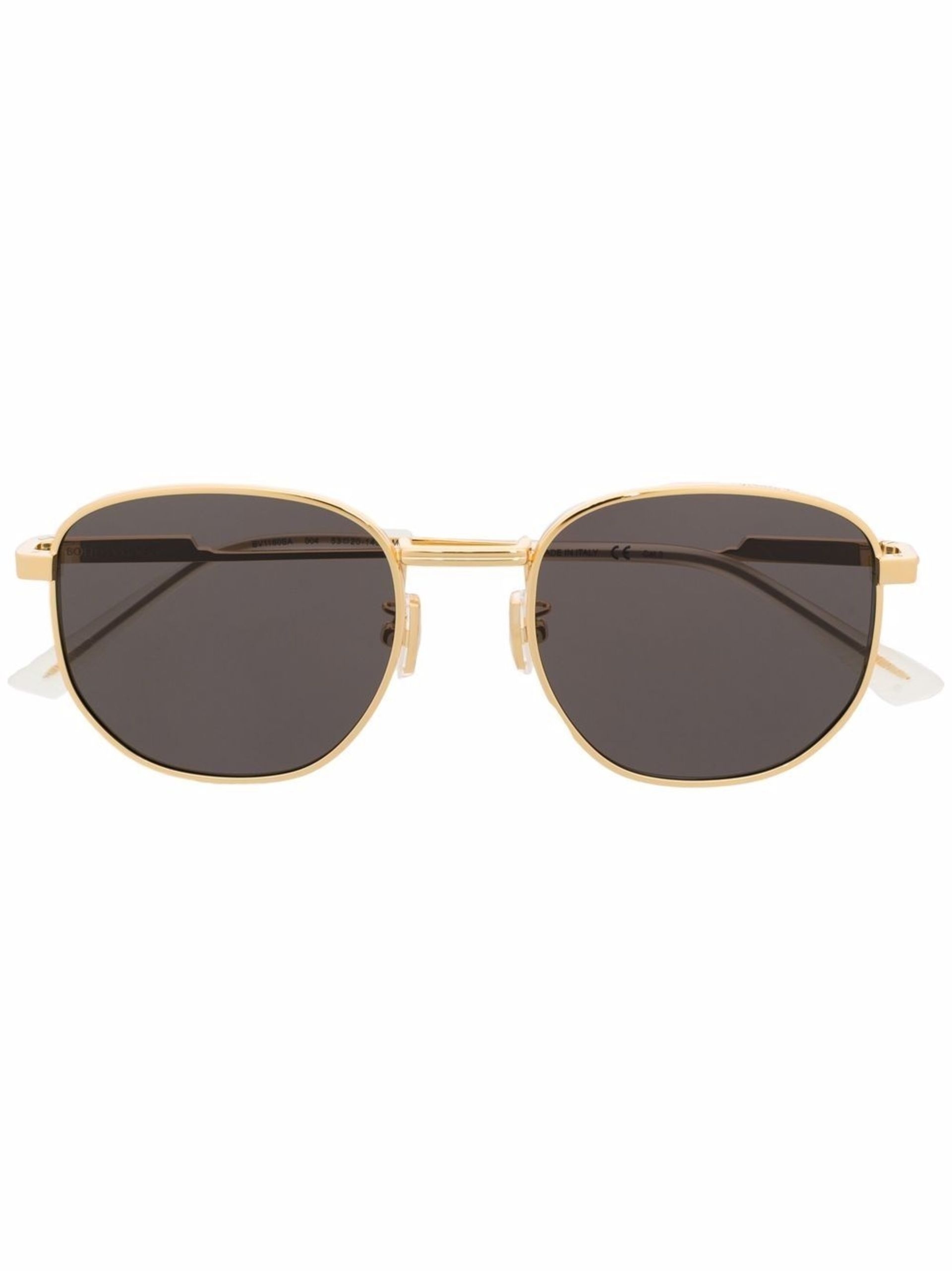 gold-tone round frame sunglasses - 1