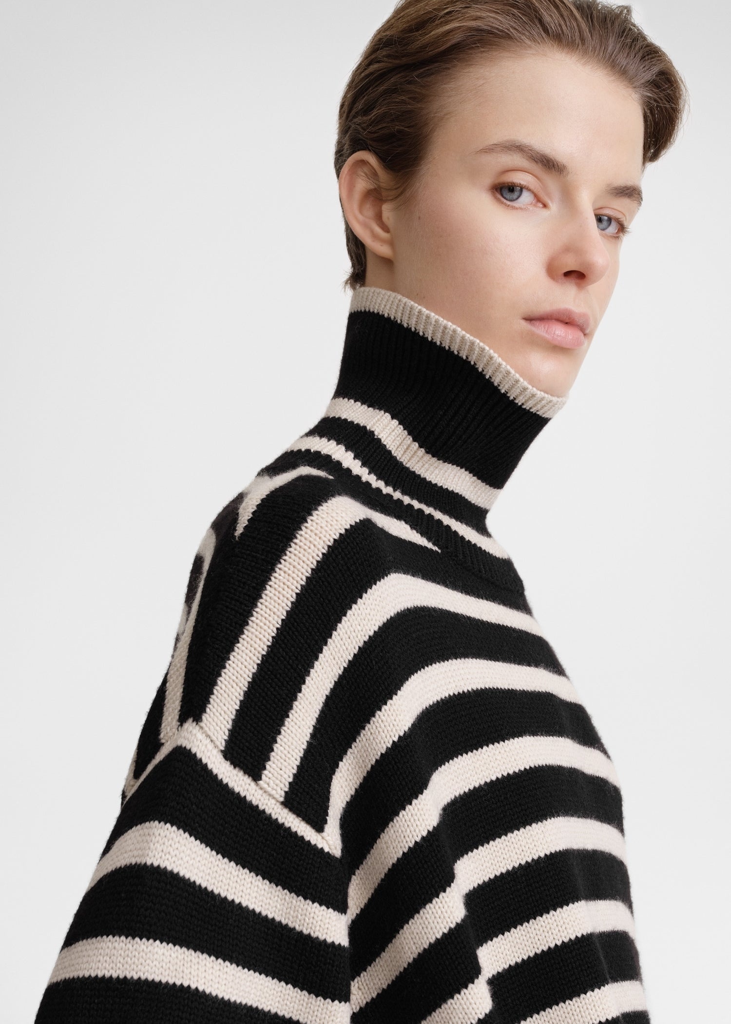 Signature stripe turtleneck black - 5