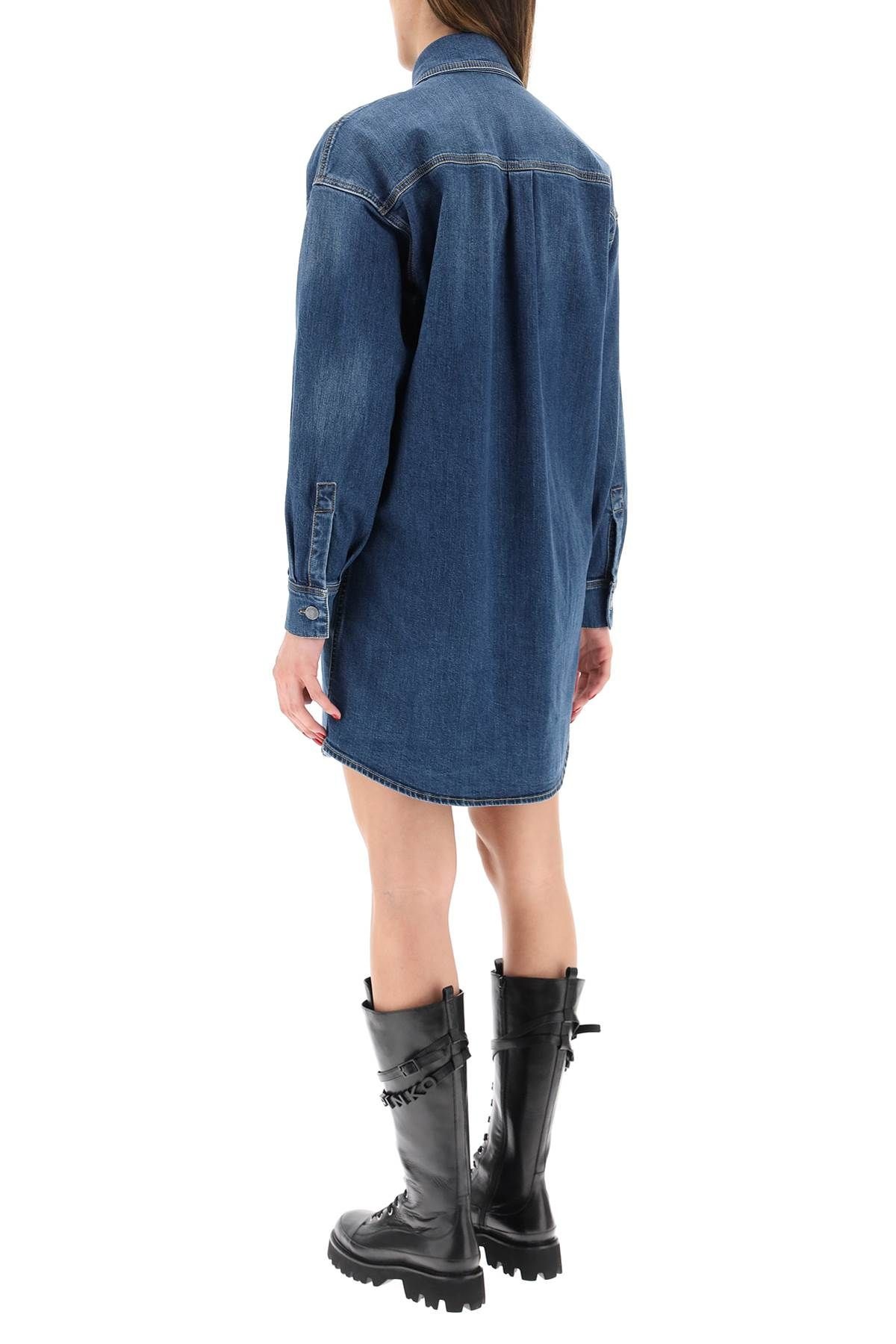 DENIM SHIRT DRESS - 4