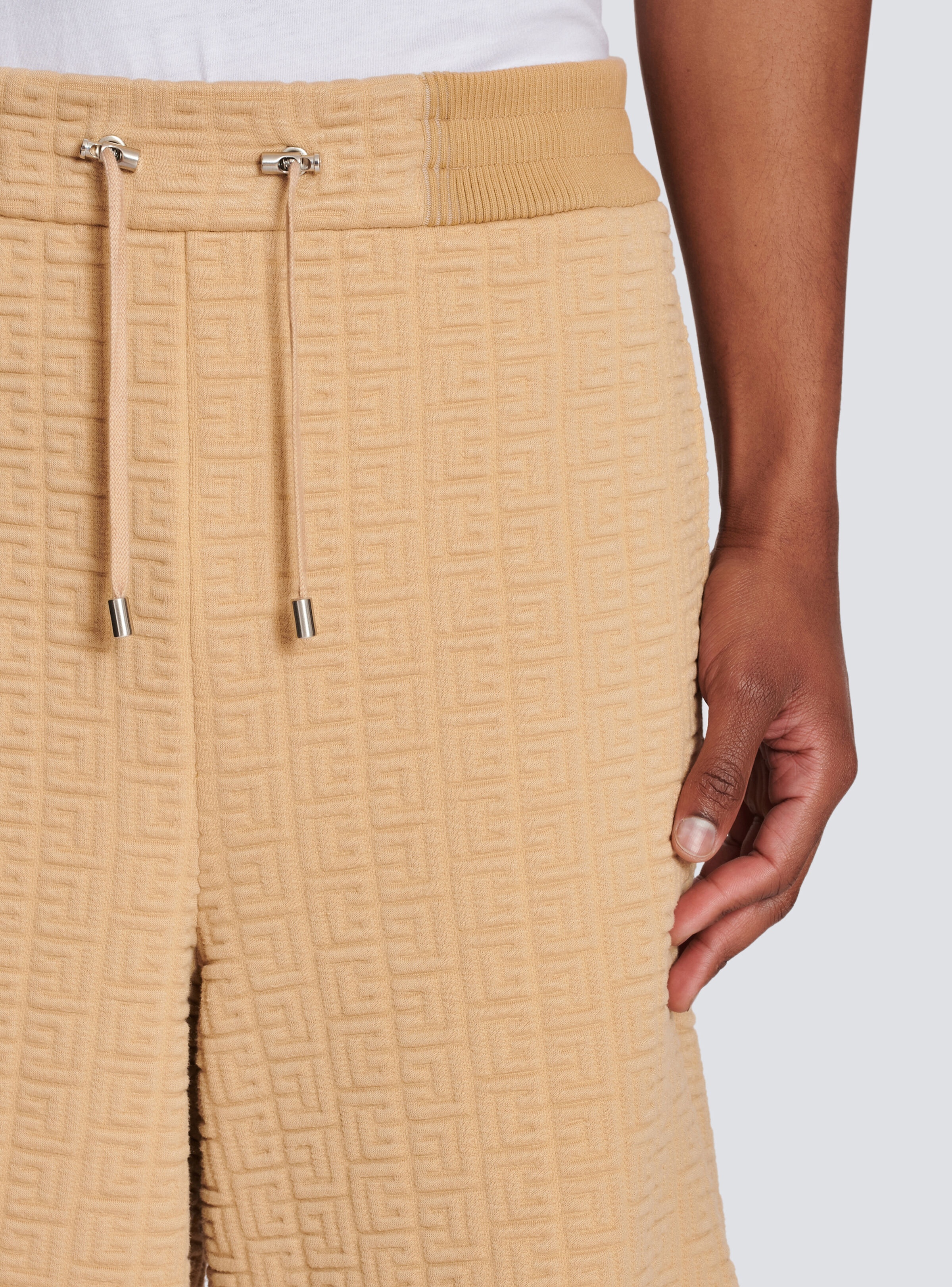 Bermuda shorts with embossed Balmain monogram - 6