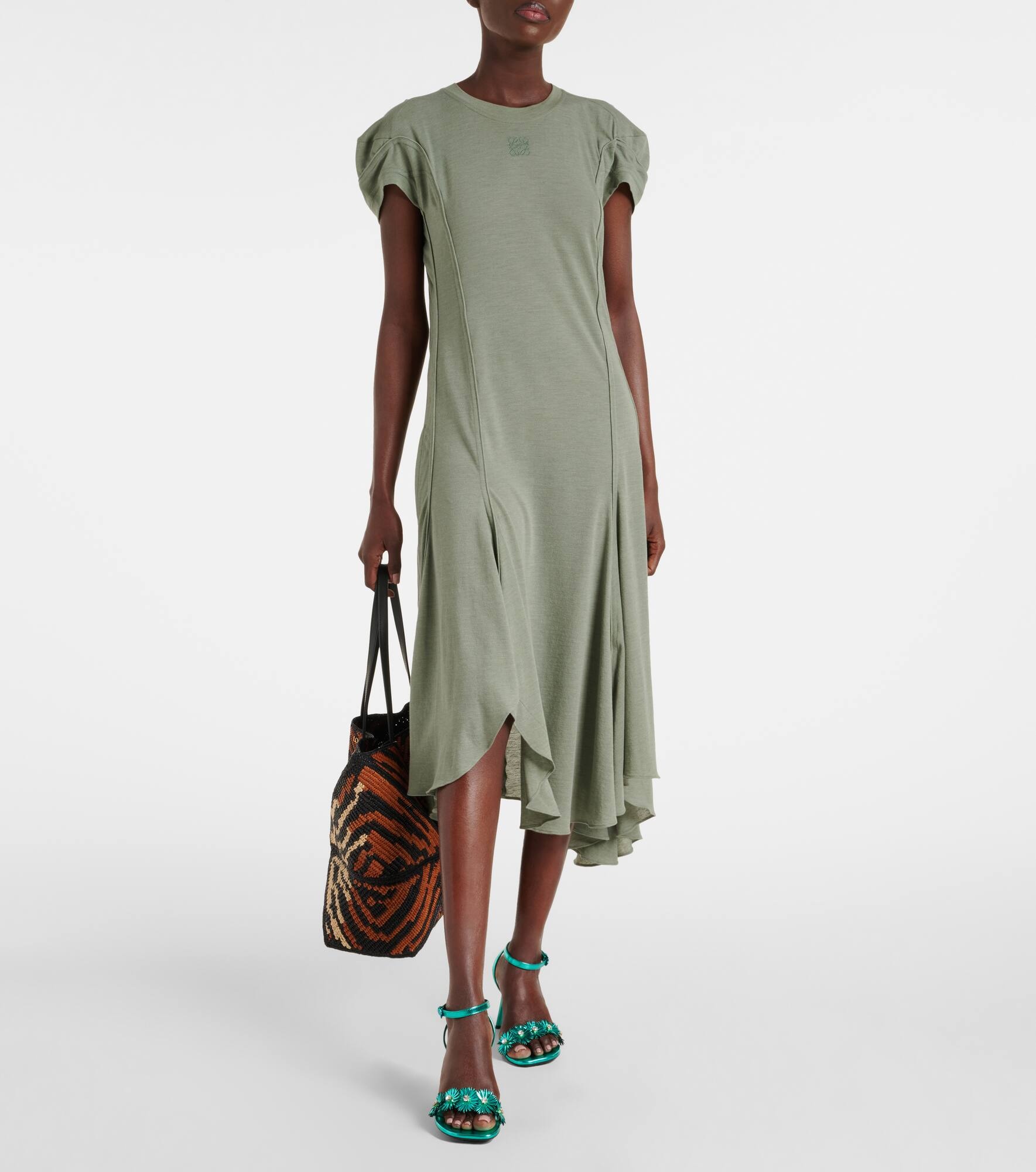 Paula's Ibiza cotton-blend midi dress - 2