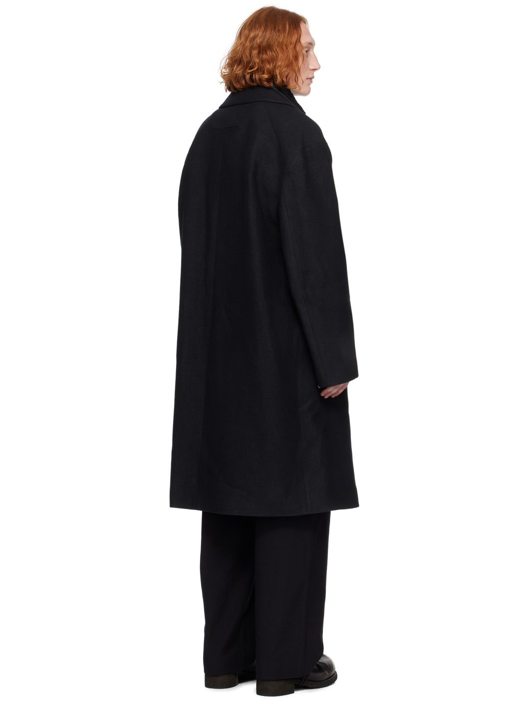 Black Wool Coat - 3