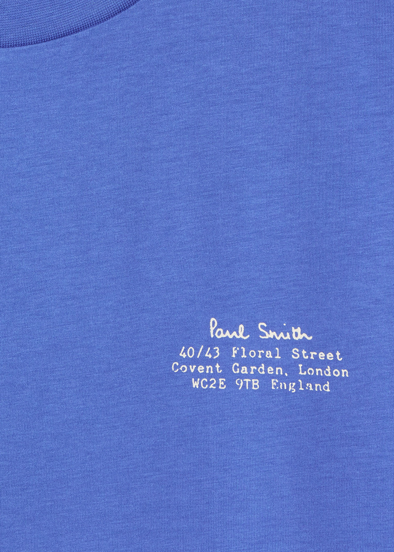 Cobalt Blue Signature Logo Print T-Shirt 3